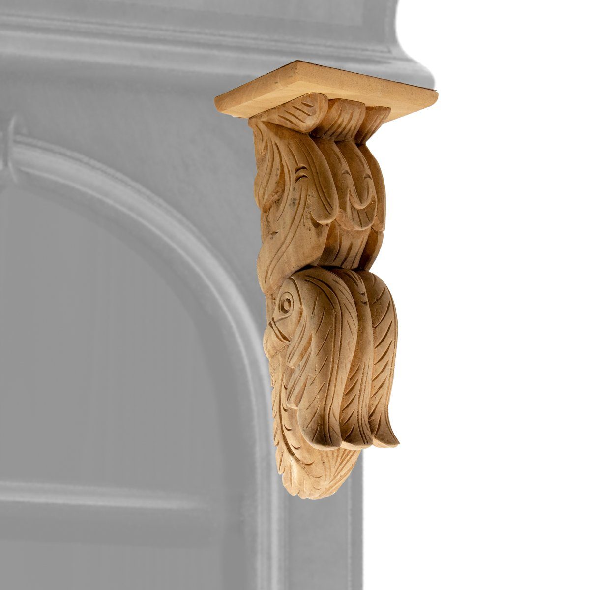 Antikas Möbelbeschlag Ornament,Schrankdeko, Dekoration, Holz, beige, H32,0xB15,0cm