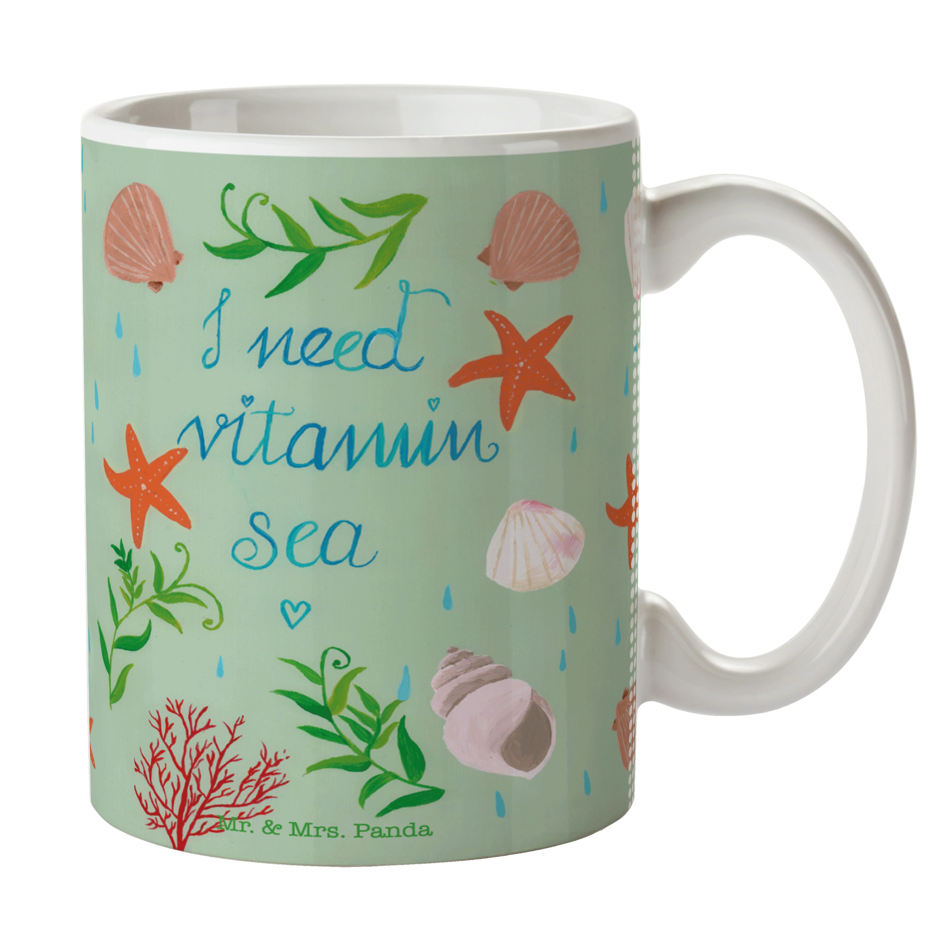 Panda Sea & Tasse, Keramik posi, Mr. Geschenk, - Vitamin Mrs. Wasserratte Tasse Geschenk, Dekoration,