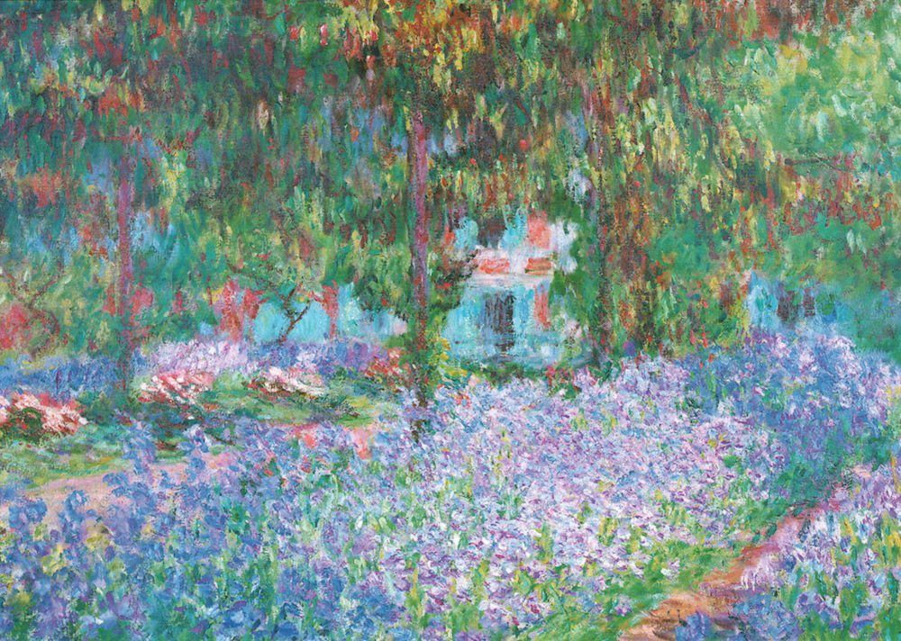 Postkarte Kunstkarte Claude Monet "Der Garten des Künstlers in Giverny"