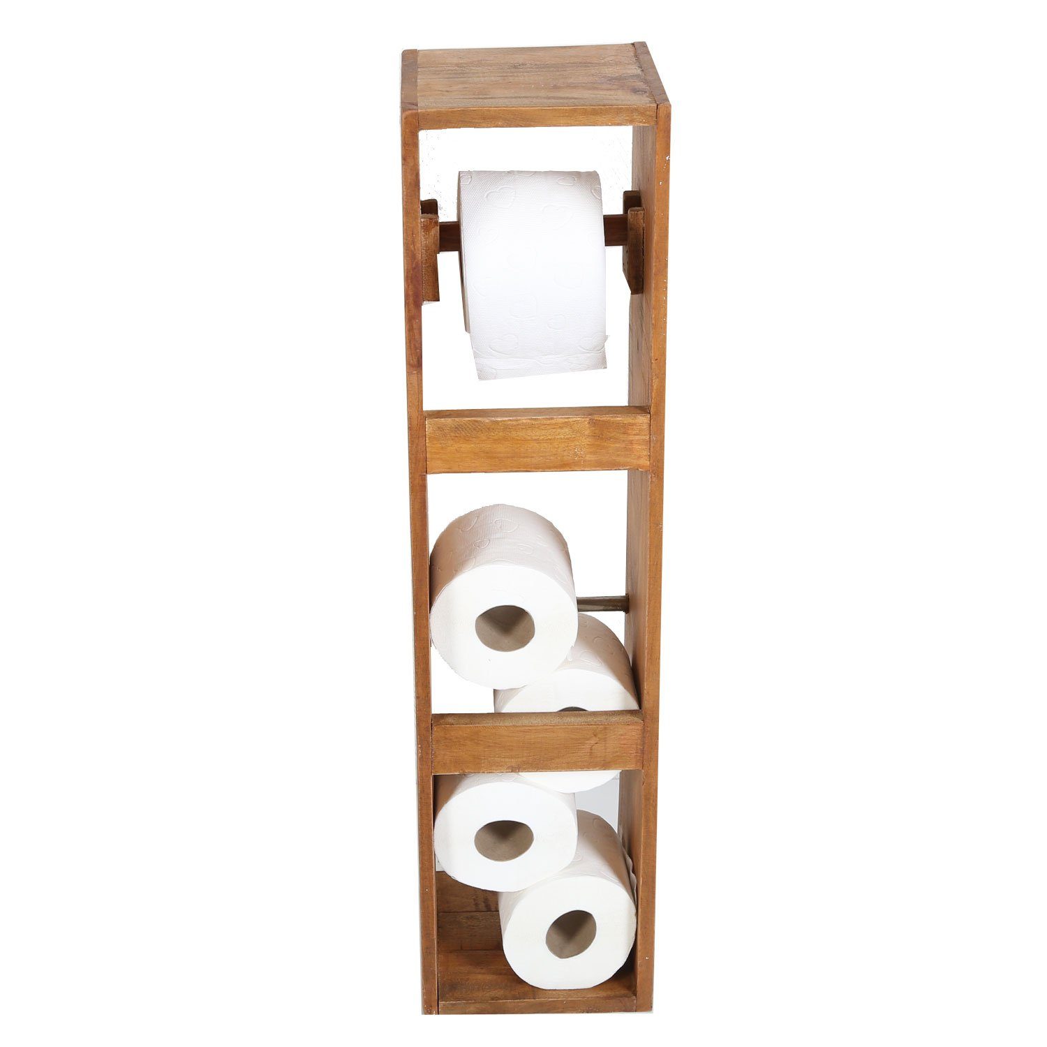 Casa Moro Toilettenpapierhalter Holz Toilettenpapierhalter ELISA Toilettenpapierständer (für WC, Bad, Badezimmer), Klopapierhalter aus Massivholz rustikal – Bild 3 von 5