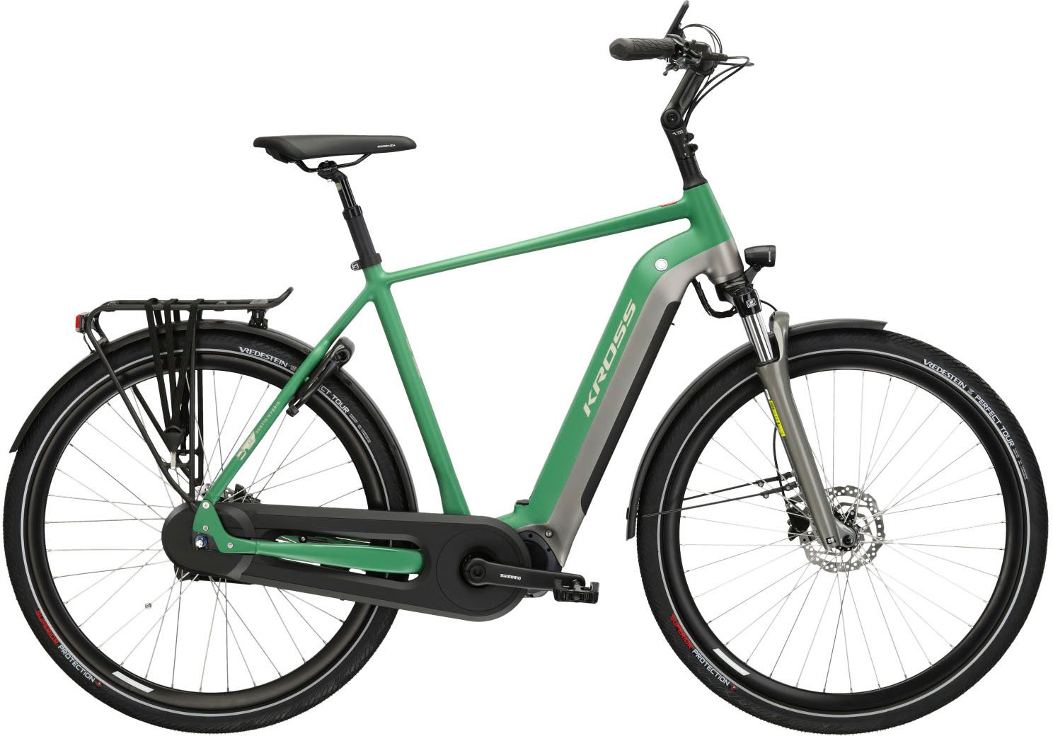 Kross E-Bike Cityrad KROSS E-Citybike Damen Sentio 6.0 28" grün, 8 Gang Shimano Nexus Schaltwerk, Nabenschaltung, Mittelmotor, 500 Wh, Pedelec, Elektrofahrrad für Damen und Herren