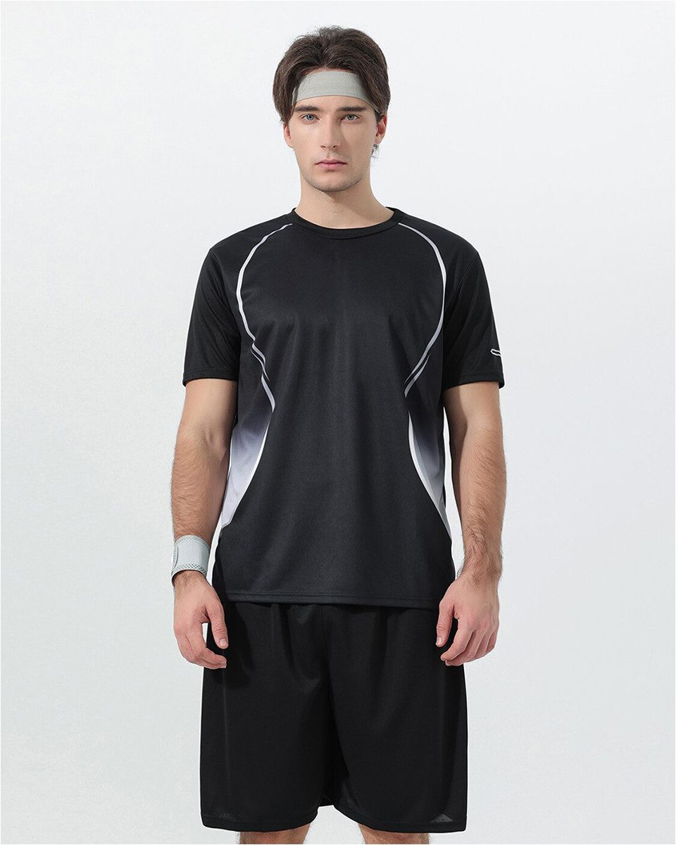 YOUTHUP Sportanzug, Herren Sportanzug mit Farbblock-Design T-Shirt & Shorts Set