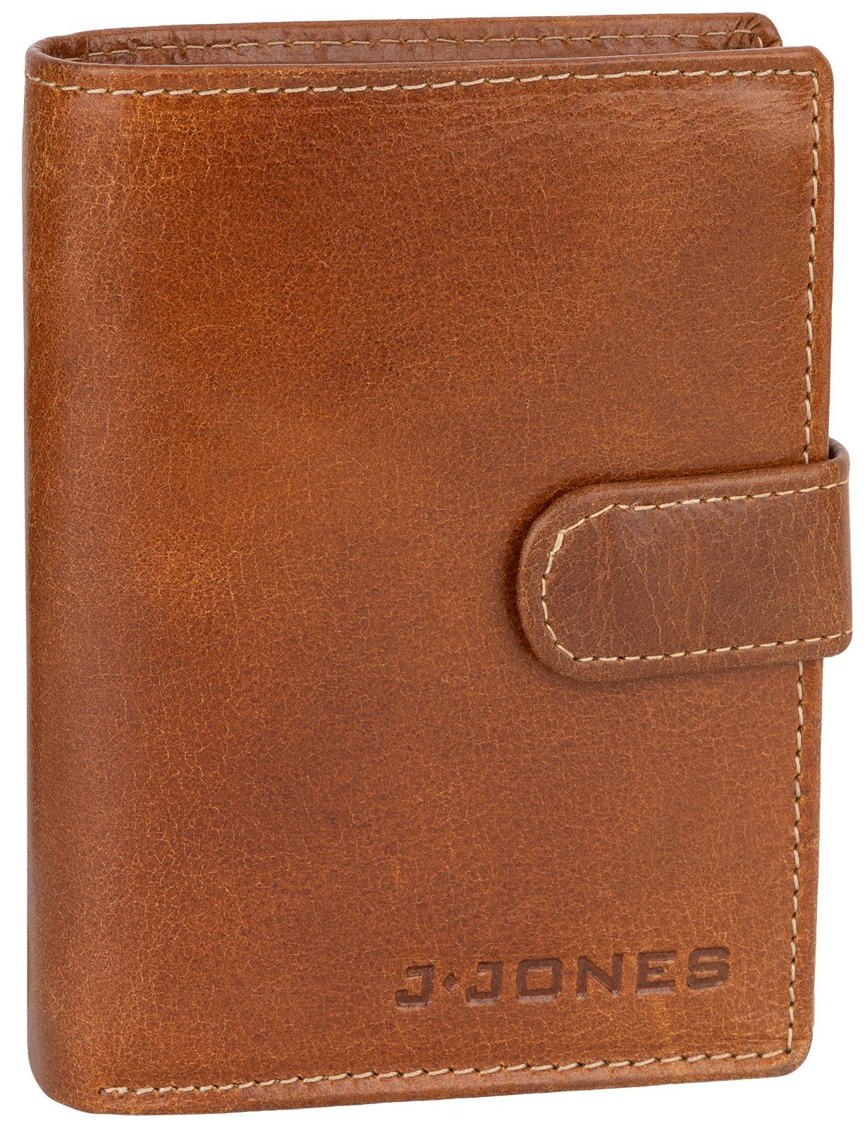Jennifer Jones Geldbörse RFID echt Leder Portemonnaie Geldbörse Riegelbörsel Herren Hochformat, RFID Schutz