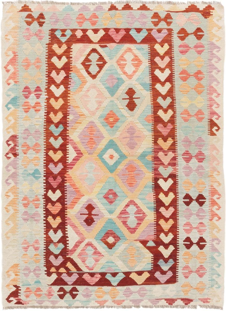 Orientteppich Kelim Afghan 138x188 Handgewebter Orientteppich, Nain Trading, rechteckig, Höhe: 3 mm