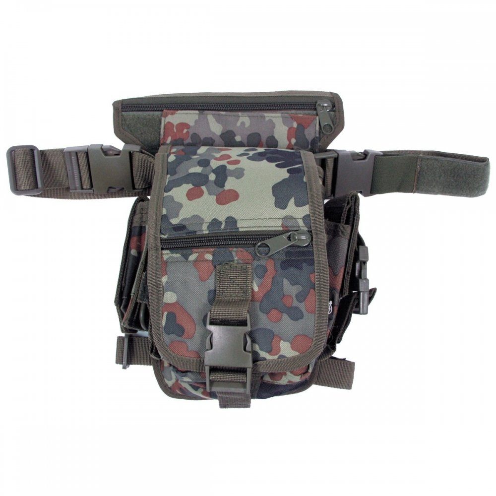 Bein- Gürteltasche und Gürtelbefestigung Hip MFH Bag, flecktarn,