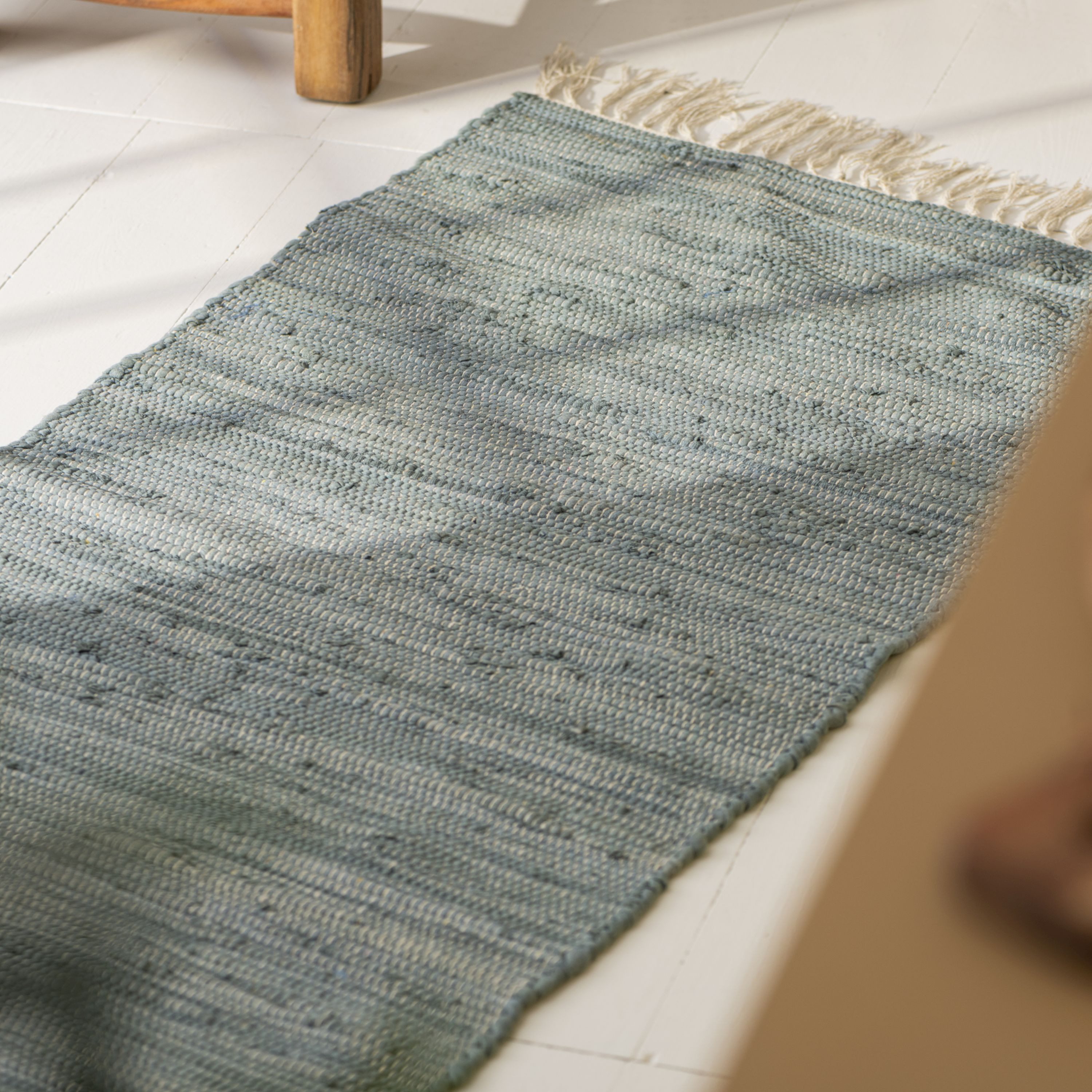 Ib Laursen Läufer Ib Laursen - Teppich Läufer Wohnraum 60x250cm Baumwolle Blau 65031-26