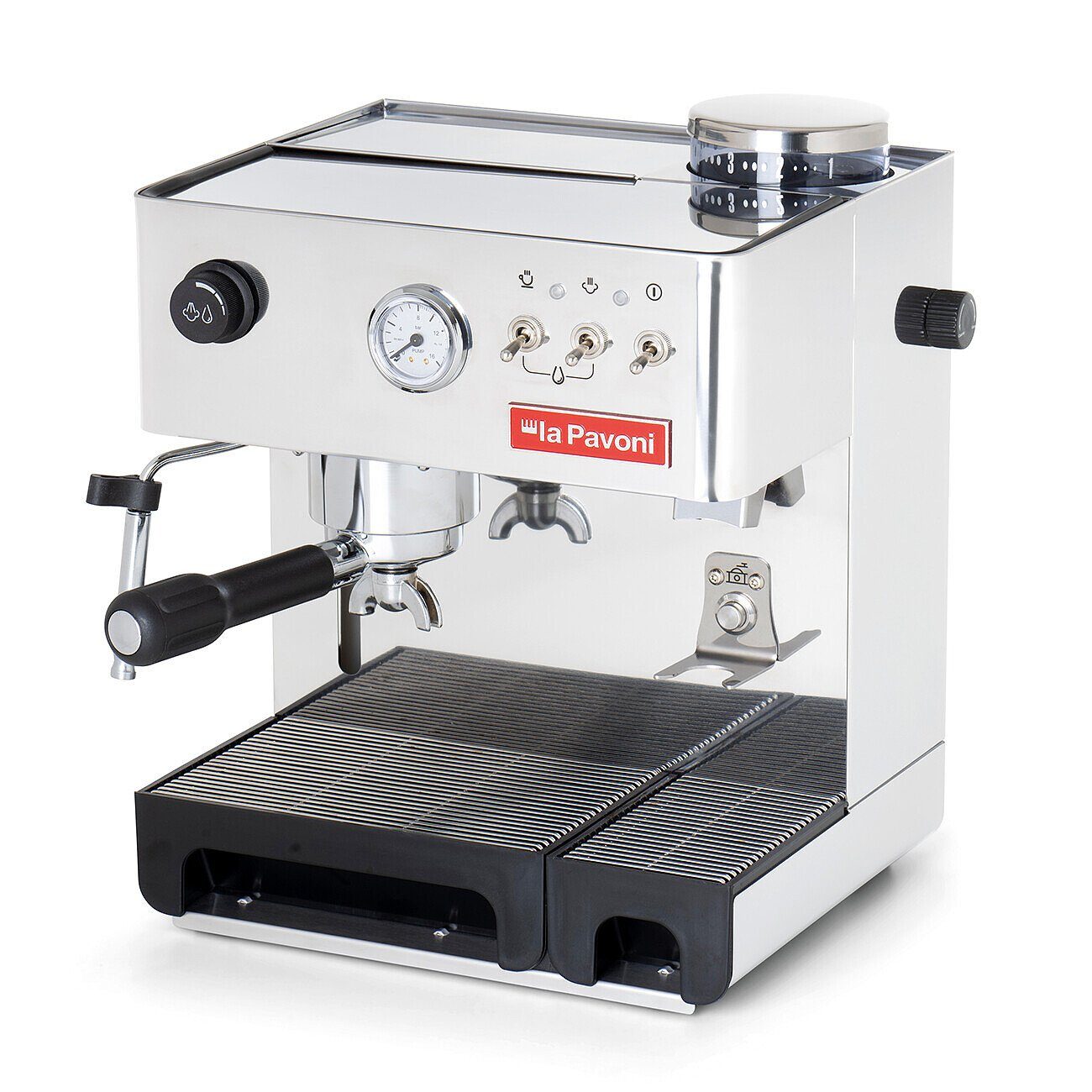 La Pavoni Espressomaschine Pavoni La Mahlgrad Pumpenmanometer, einstellbarem 7 Domus Bar, Temperaturanzeige, New Stufen in