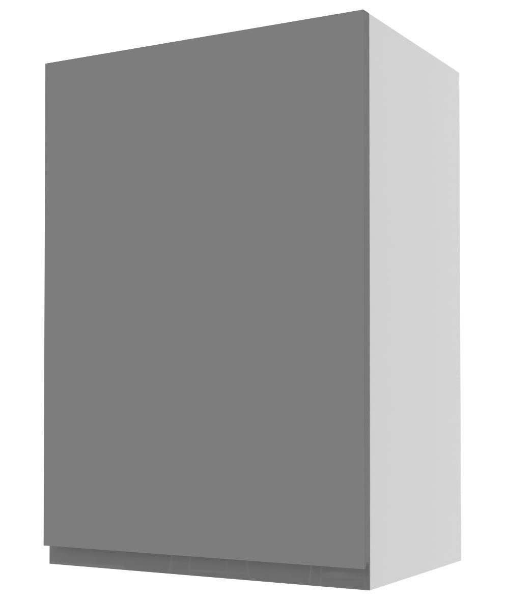 Feldmann-Wohnen Klapphängeschrank Avellino 50cm Front- und Korpusfarbe wählbar grifflos, 1-türig stone grey Acryl matt