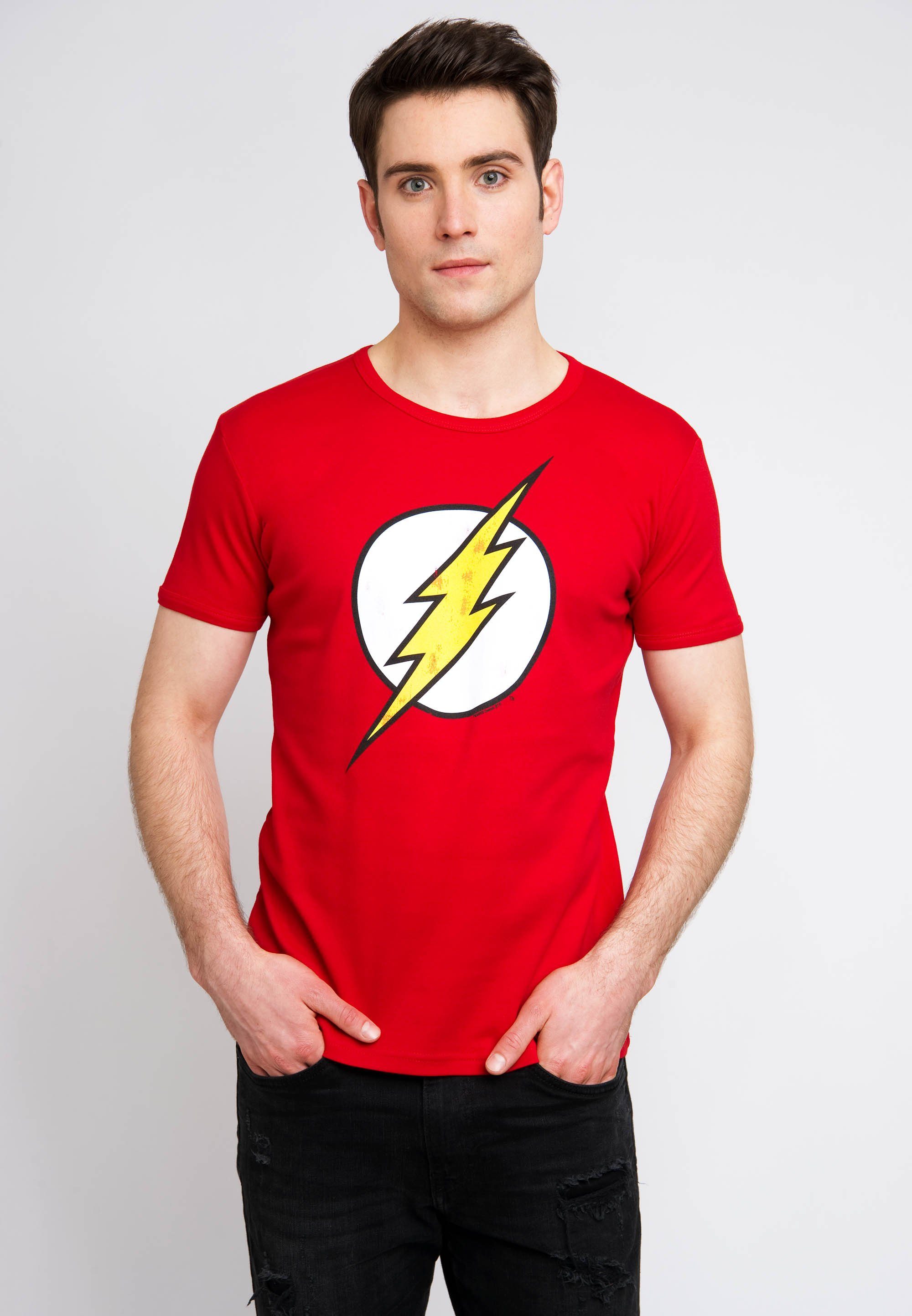Flash LOGOSHIRT T-Shirt mit Retro-Print