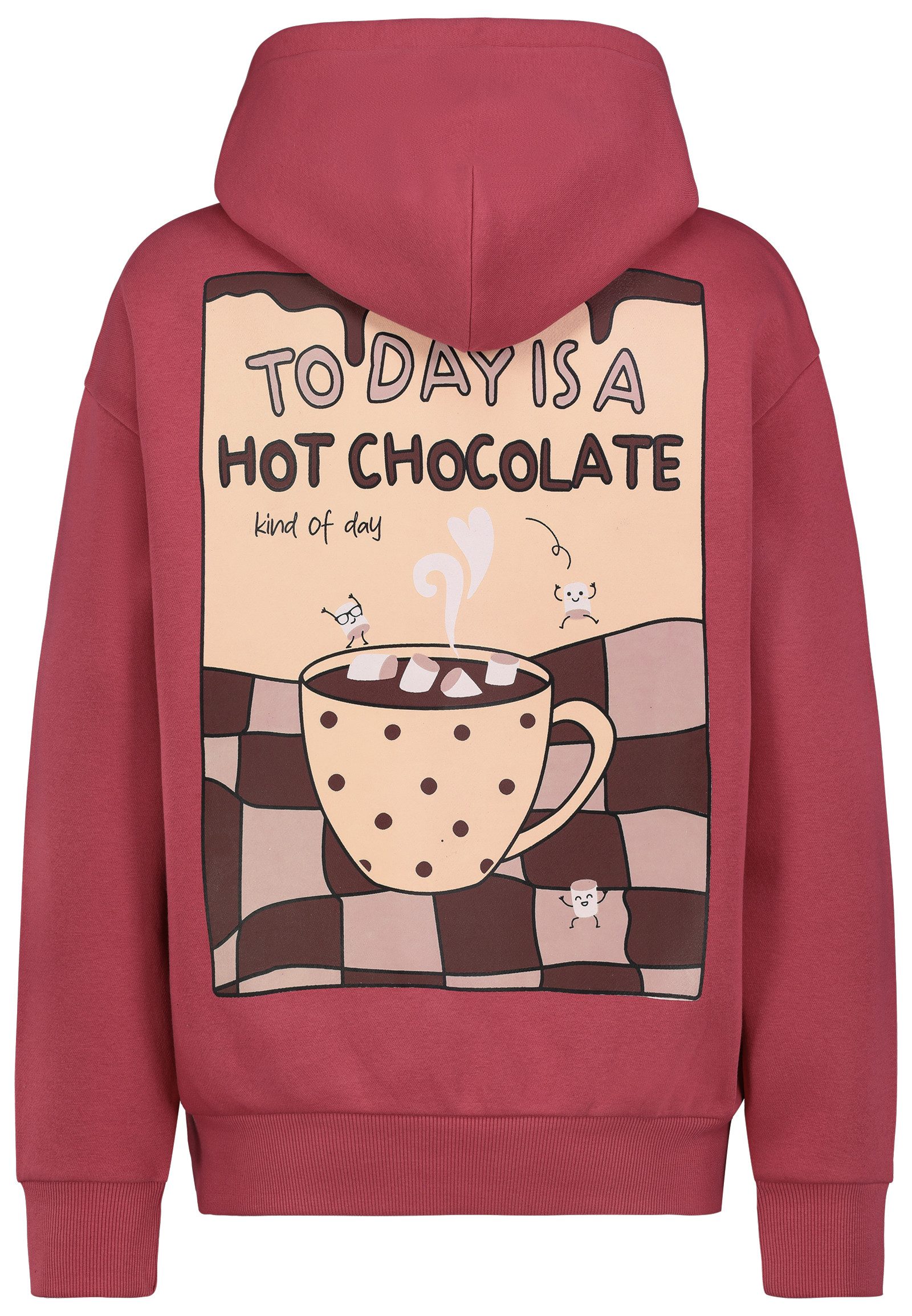 SUBLEVEL Kapuzenpullover Damen Kapuzenpullover Hoodie mit Getränkeprint Swe günstig online kaufen