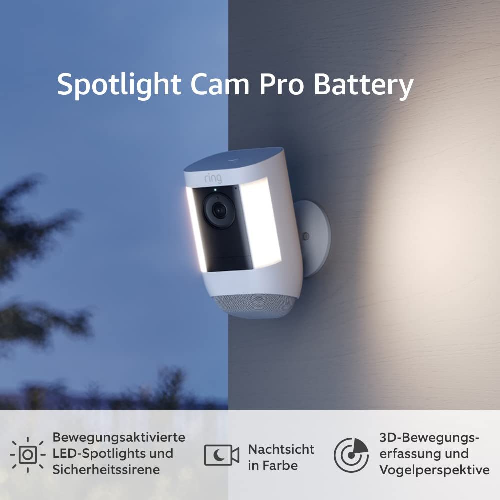 Ring Überwachungskamera Ring Spotlight Cam Pro Battery weiß – Bild 2 von 4