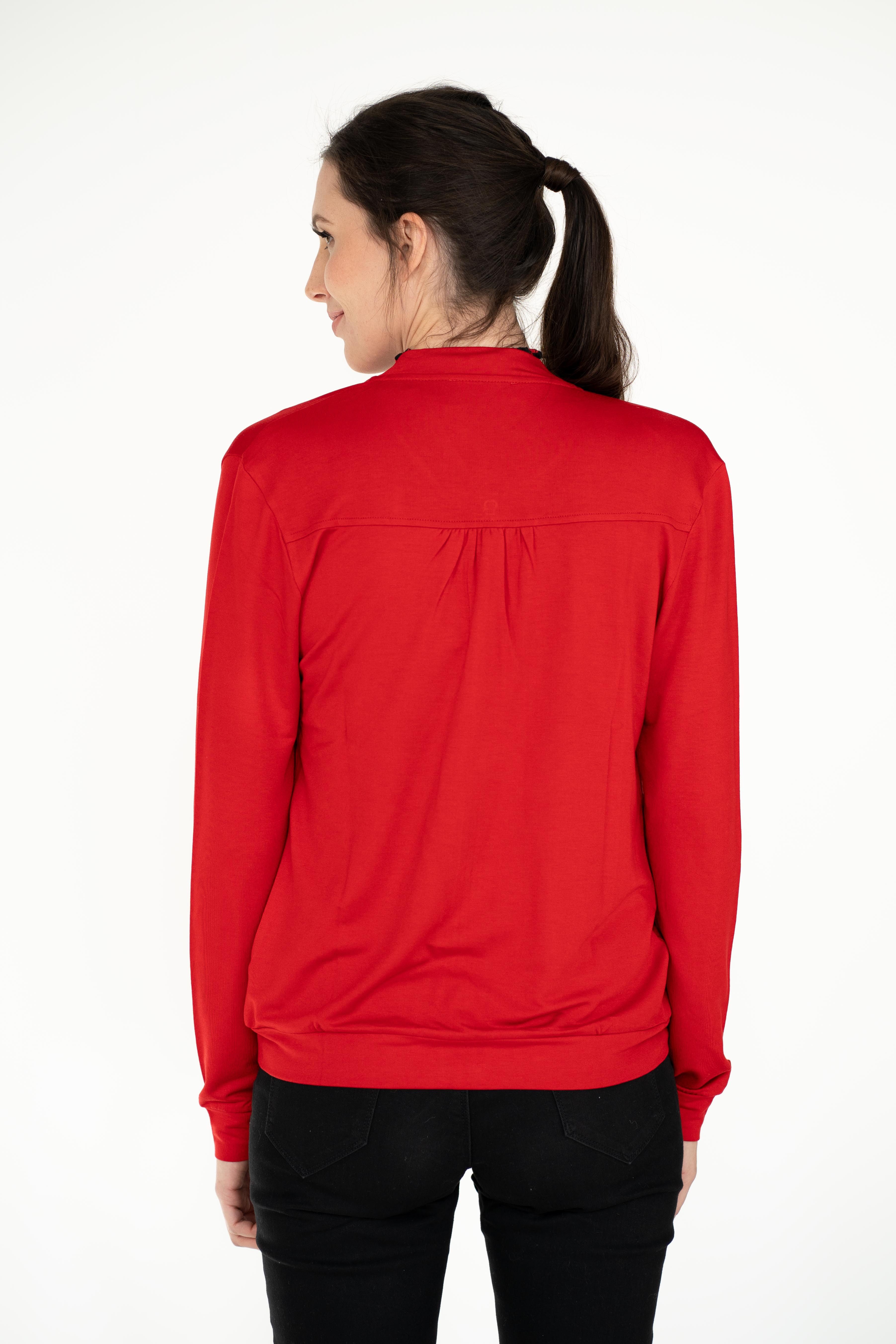 einfach Schön Sweatjacke Ruby rot günstig online kaufen