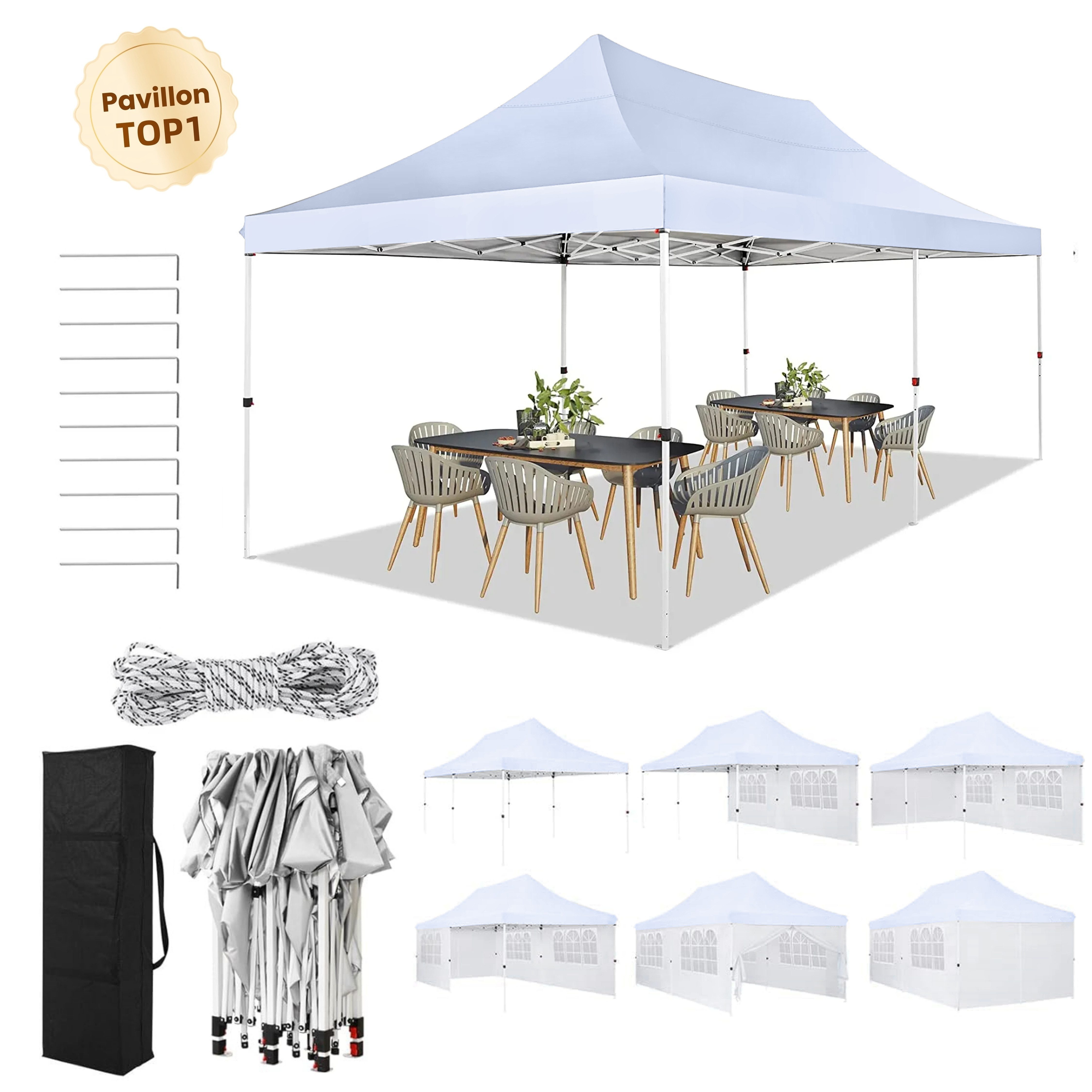 LUCKZON Pavillon 3x6m, Pavillon Wasserdicht, UV-Schutz, günstig online kaufen