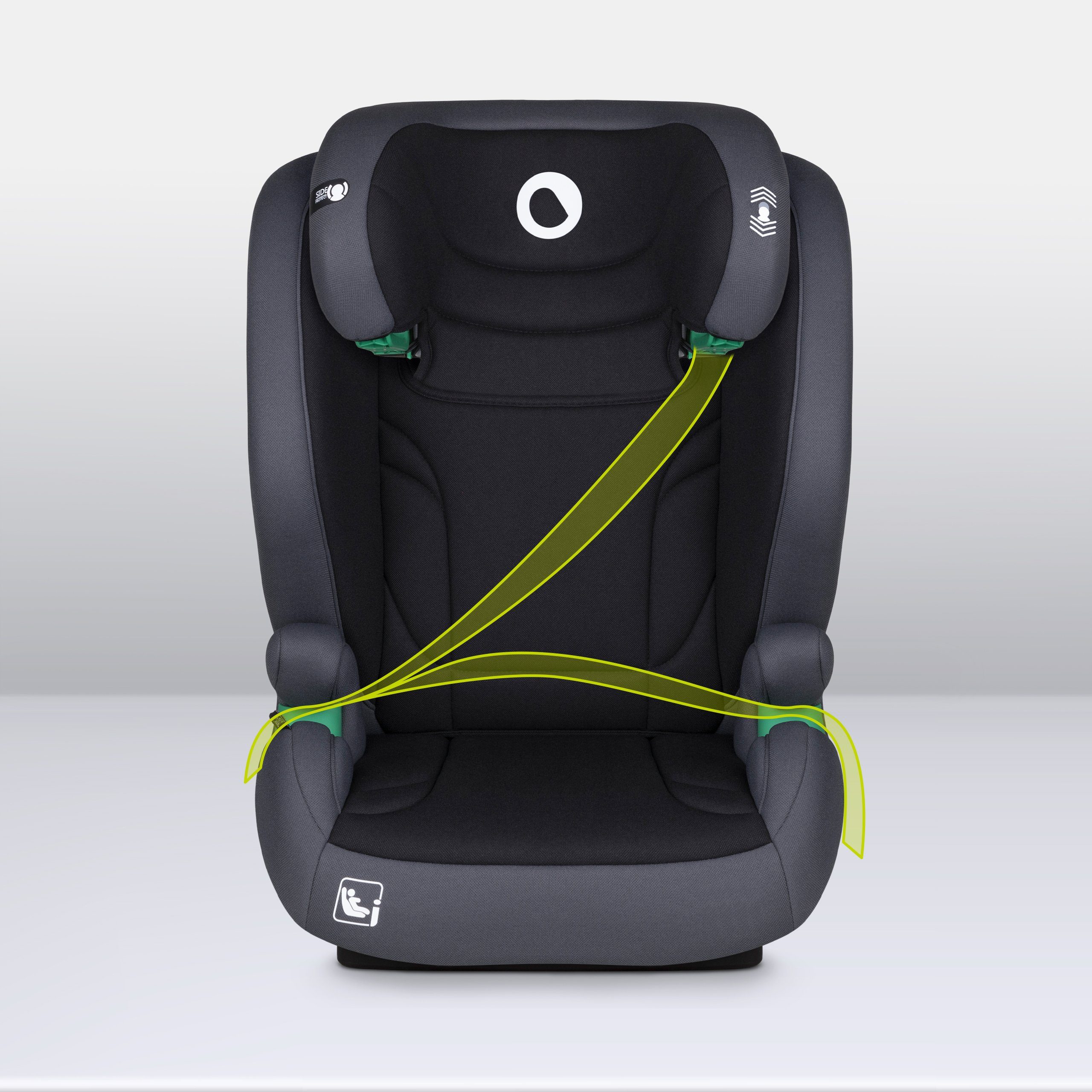 lionelo Autokindersitz IGO I-SIZE, ab: 3 Jahren, bis: 12 Jahren, ab: 100,00 cm, bis: 150,00 cm, (Set), I-SIZE R129/Kopfstütze mit Tri-Guard-Technologie/Memory Foam