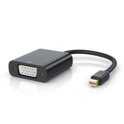 CSL Video-Adapter Mini DisplayPort zu VGA, Full HD MiniDP Stecker zu VGA Buchse Adapter Kabel