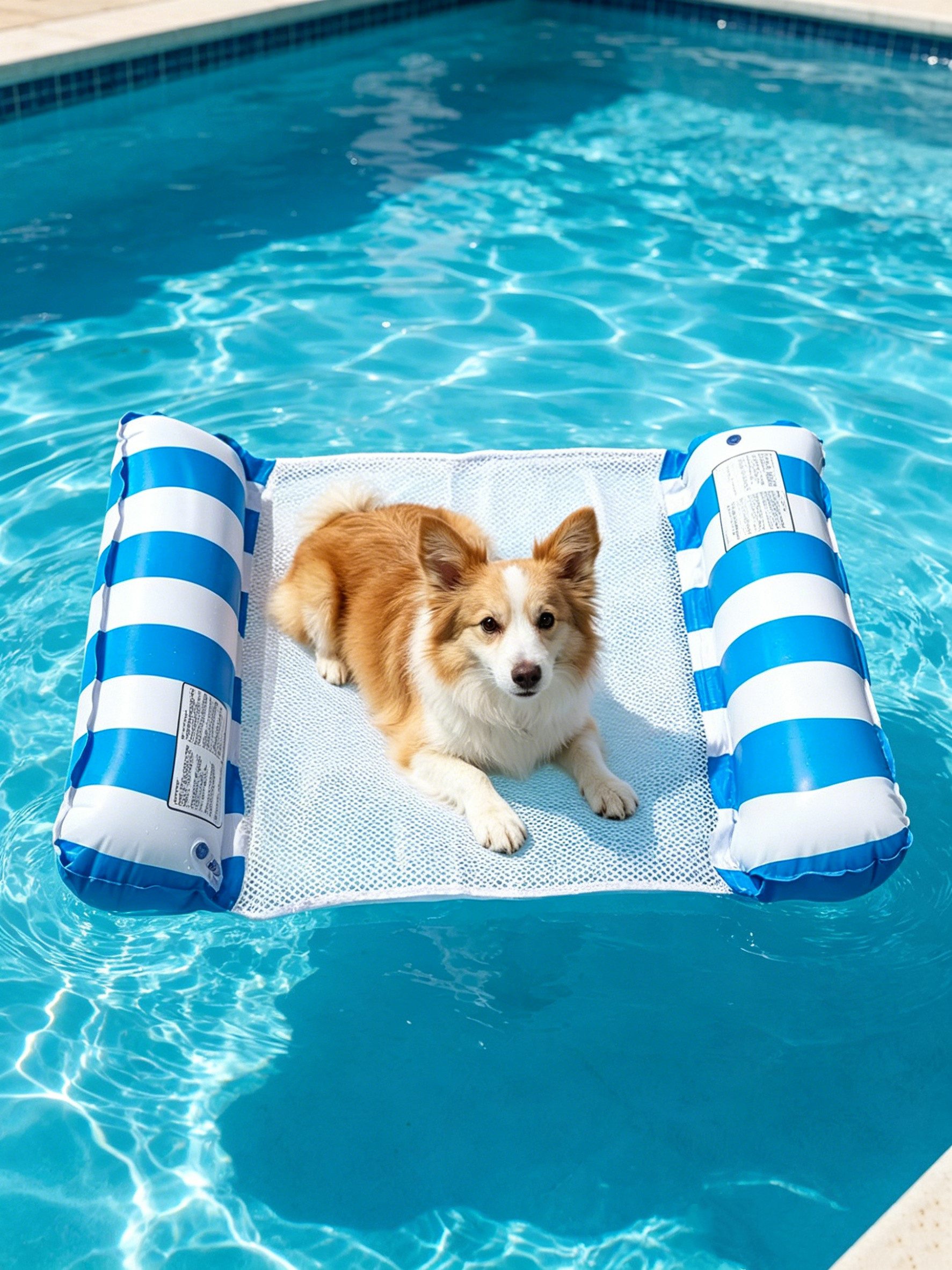 ibettertec Tierbett Aufblasbare Schwimminsel, Schlauchboot, Hundematte für Hunde & Katzen