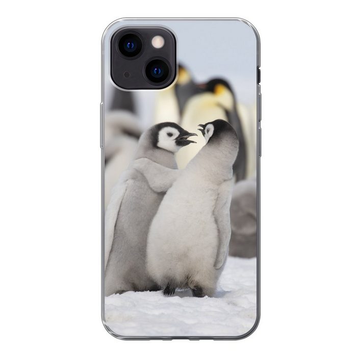 MuchoWow Handyhülle Pinguine - Schnee - Tiere Handyhülle Apple iPhone 13 Mini Smartphone-Bumper Print Handy