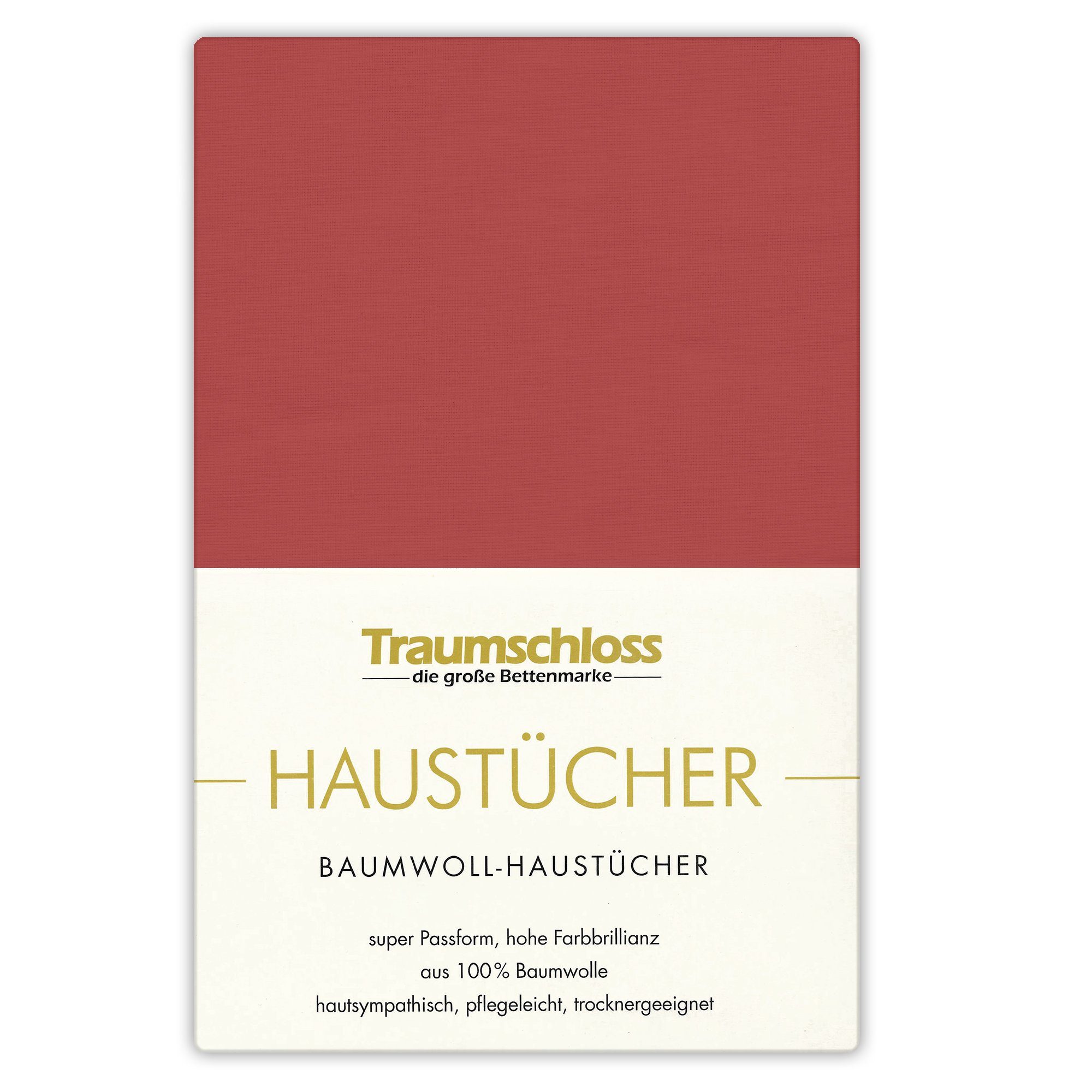 Traumschloss Betttuch Haustuch, 100% Baumwolle, Gummizug: ohne, (1 Stück), aus 100% Baumwolle, ohne Gummizug