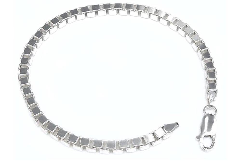 Silberkettenstore Silberarmband Veneziakette Armband 3,8mm - 925 Silber, Länge wählbar von 16-25cm