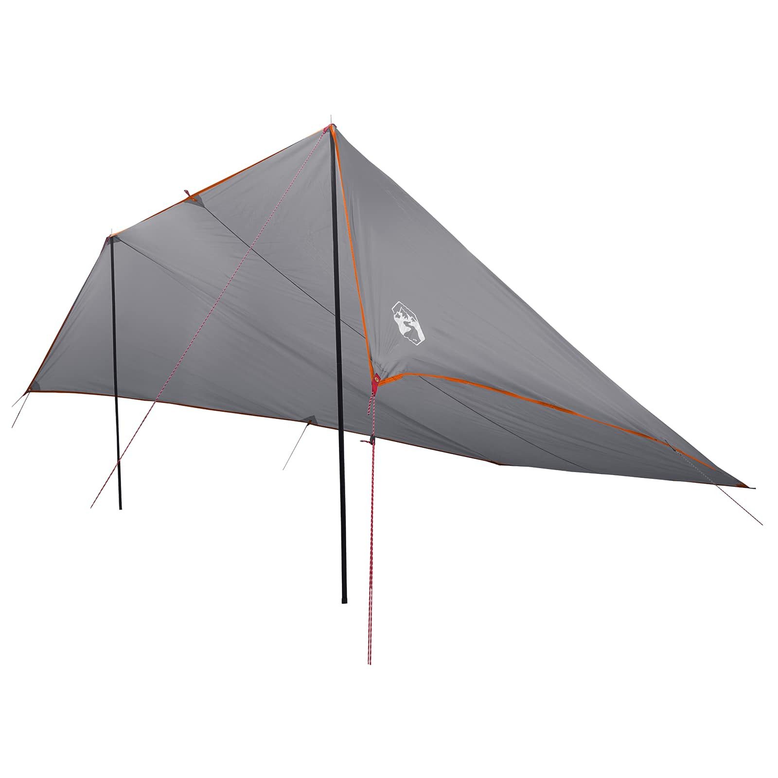 Kuppelzelt 518 x 580 x 215 cm Fahrzeugmarkise mit Dach Grau und Orange 518x580x21