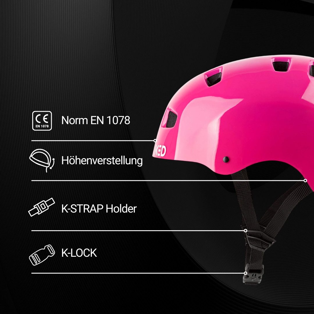 KED Fahrradhelm Citro City Fahrradhelm, MaxShell Schutz, Sicherer K-Lock Verschluss Und LED-Rücklicht