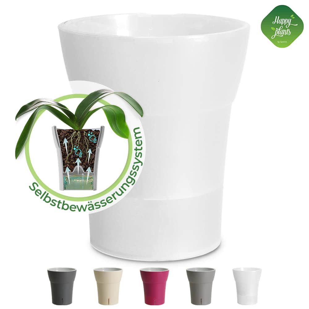 Happy plants Blumentopf Dali-Dea - Selbstbewässernder Orchideentopf, Mattop günstig online kaufen