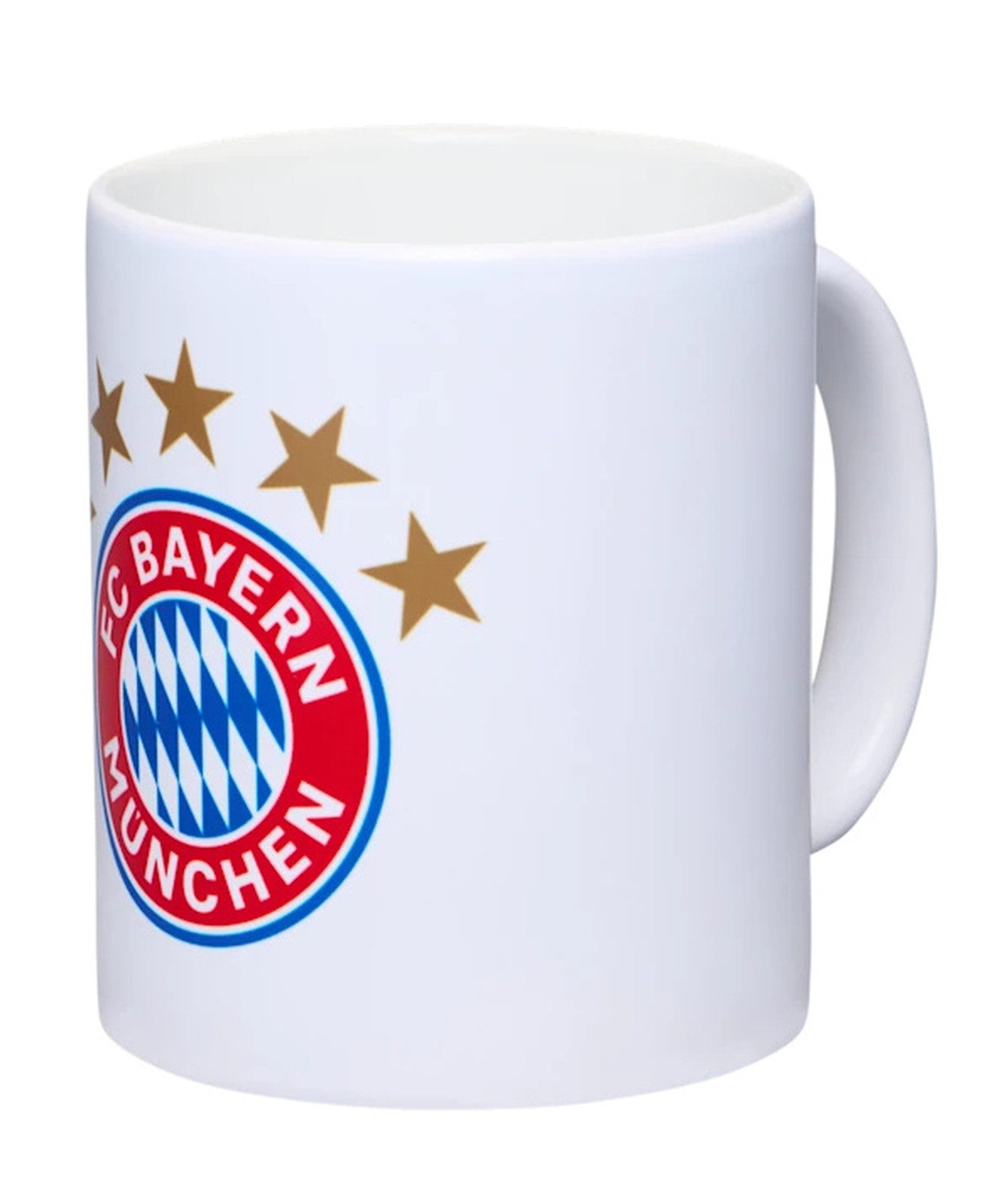 FC Bayern München Tasse FC Bayern Tasse 5 звёзд Logo Weiß, Keramik