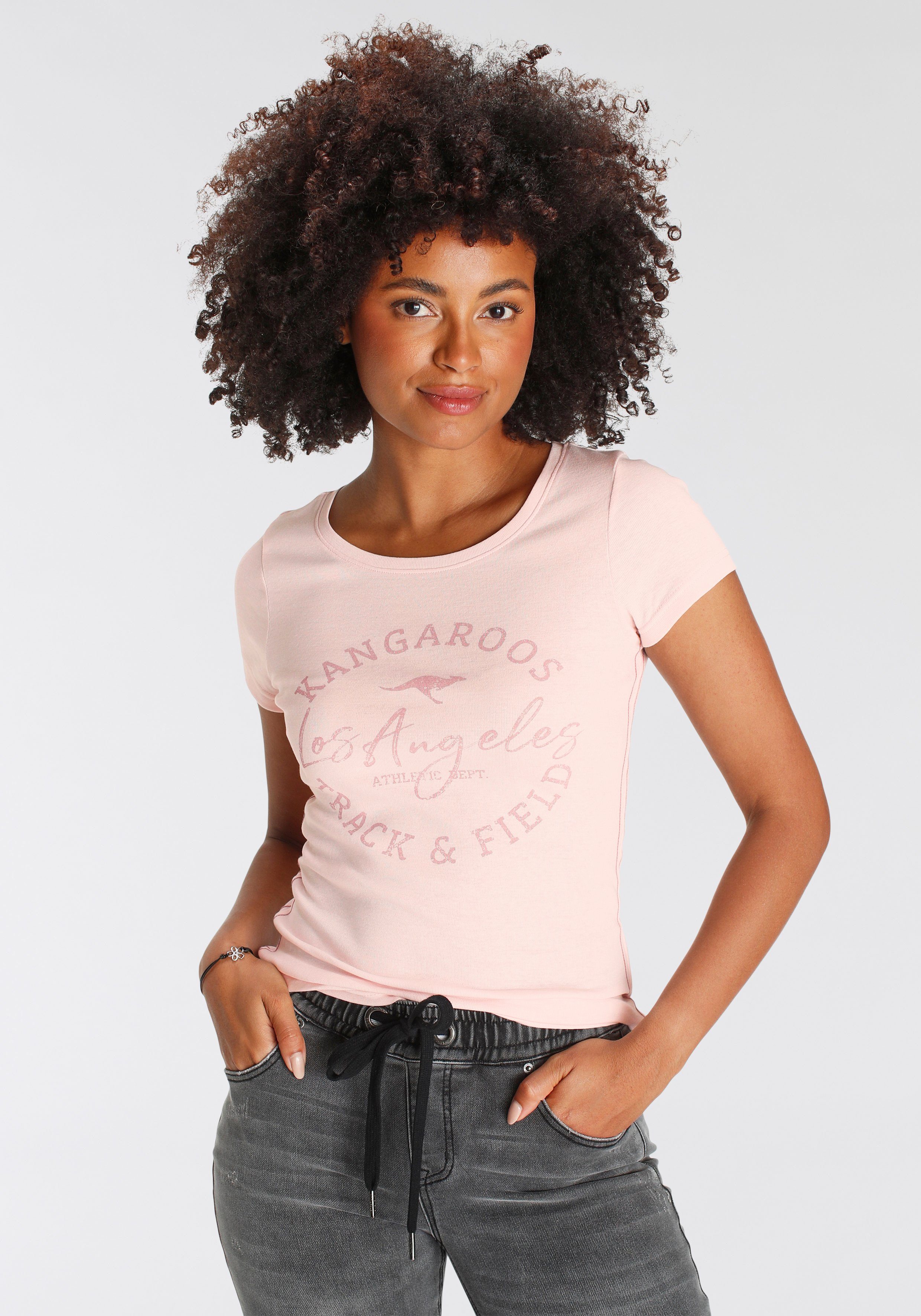 KangaROOS Print-Shirt sehr figurbetonter Schnitt, Print, günstig online kaufen