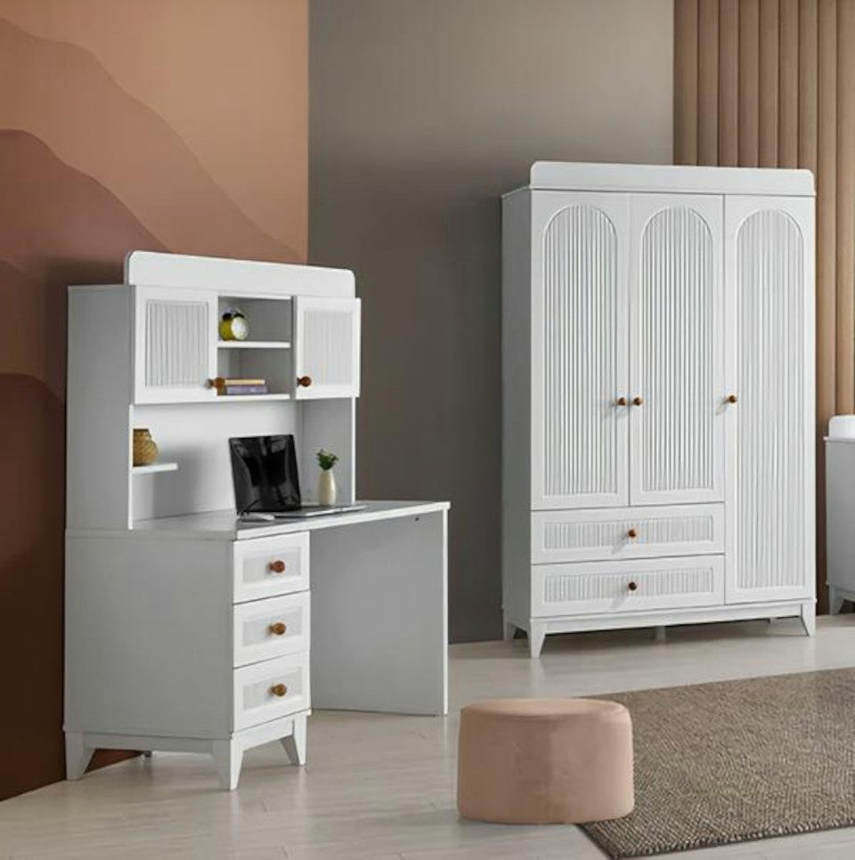 Xlmoebel Kleiderschrank Möbel-Set für Kinderzimmer in modernem Design (2-St., Kleiderschrank + Schreibtisch) Hergestellt in Europa