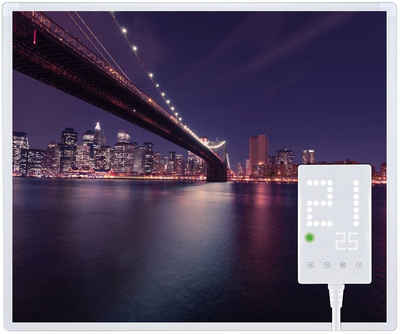 Heidenfeld Infrarotheizung »Elektro Heizung HF-HP105 Brooklyn Bridge mit Thermostat, 300 - 1000 W«, Infrarot Wand Bild Heizung Heizkörper - 10 J. Garantie - 28 Programme