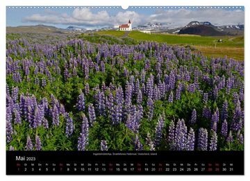 CALVENDO Wandkalender Island (Premium, hochwertiger DIN A2 Wandkalender 2023, Kunstdruck in Hochglanz)