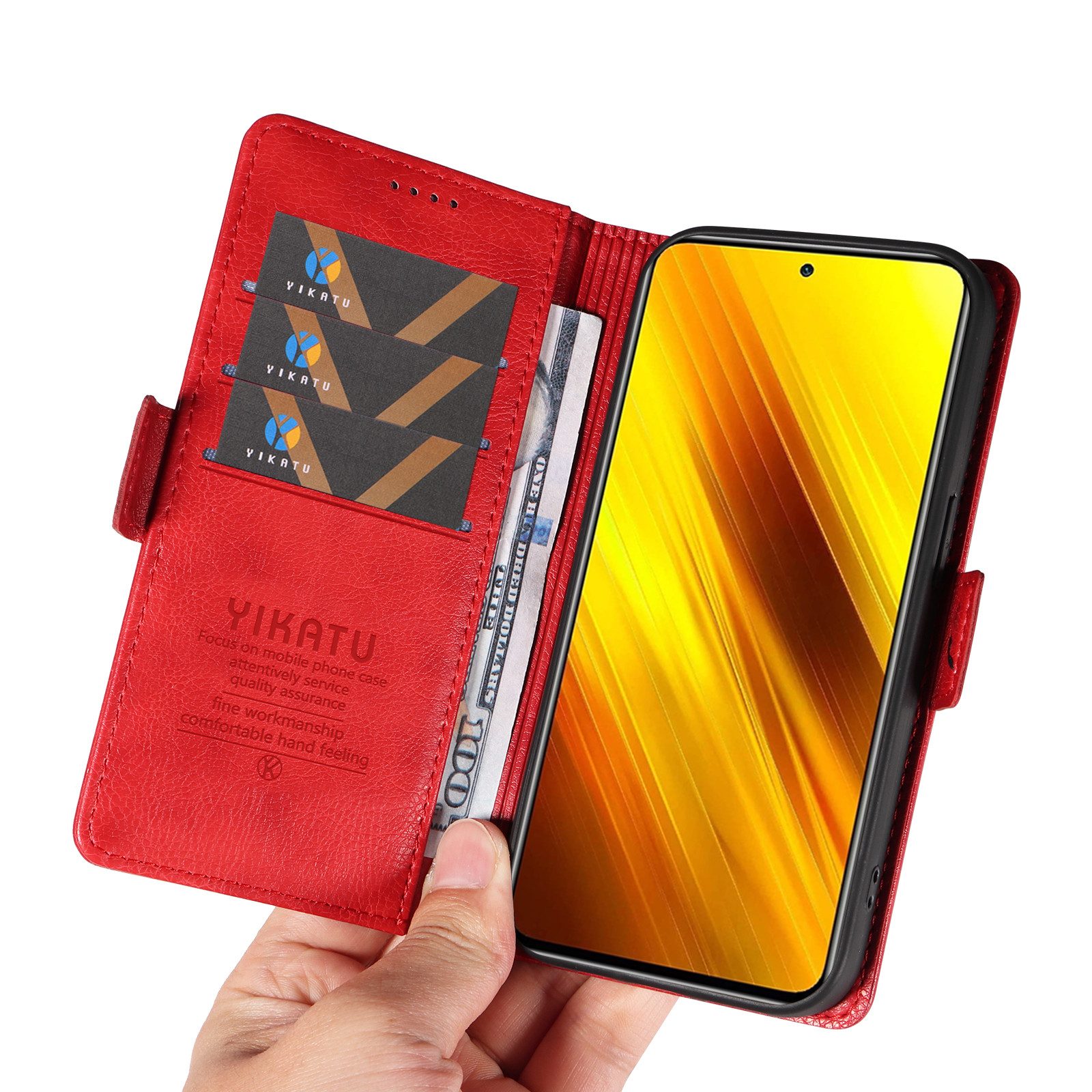 Innocase Handyhülle Hülle Tasche für Xiaomi POCO x3 GT nfc Klapp Case Cover Schnalle