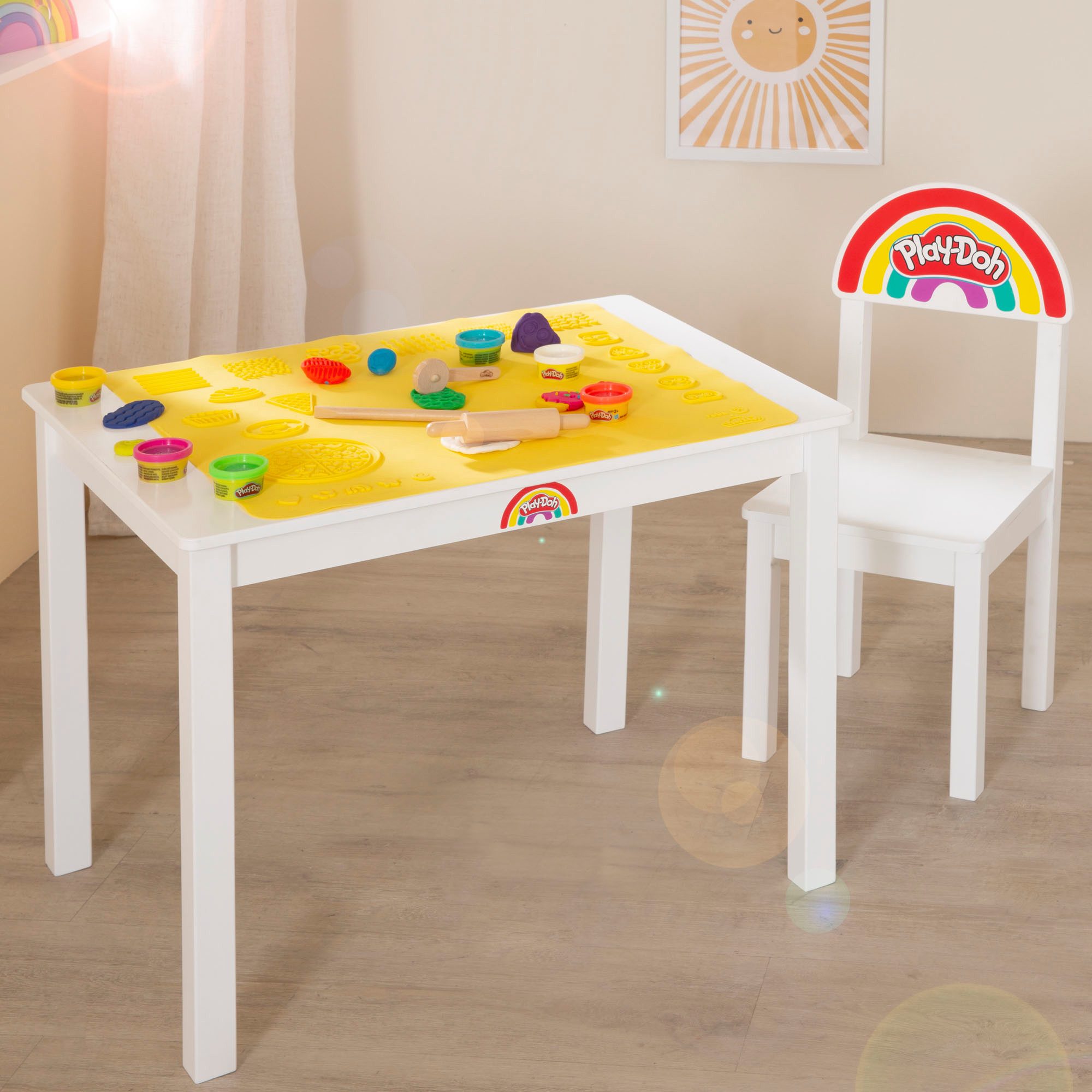 roba® Kindersitzgruppe Play-Doh, (Set), inkl. 3D Kreativmatte, Knete und Zubehör