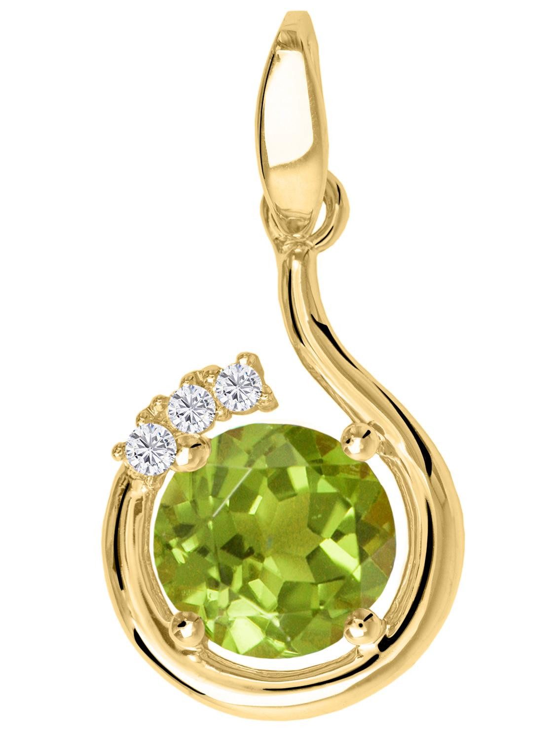 My Gold Kettenanhänger Damen Peridot Anhänger günstig online kaufen