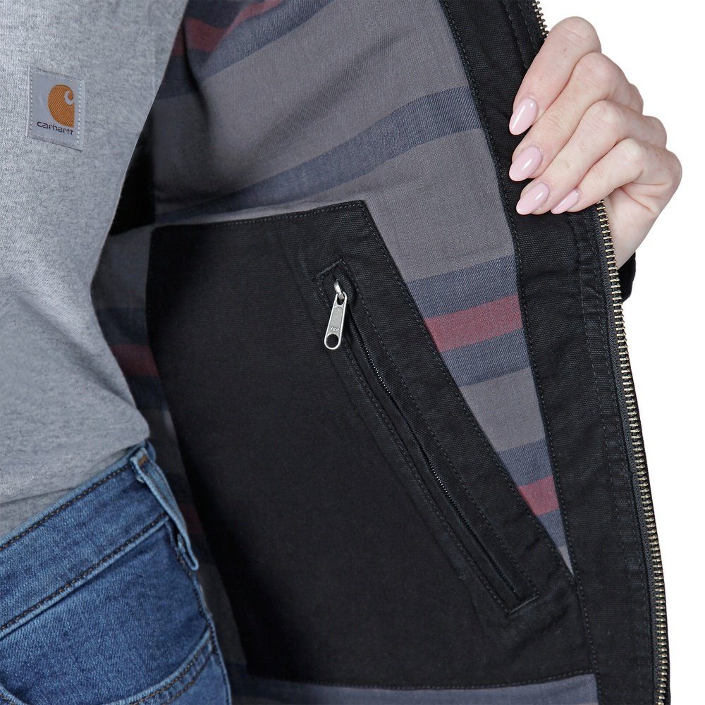 Carhartt Kurzjacke Detroit Canvas 106208 Kragen mit Cordbesatz, fünf Taschen