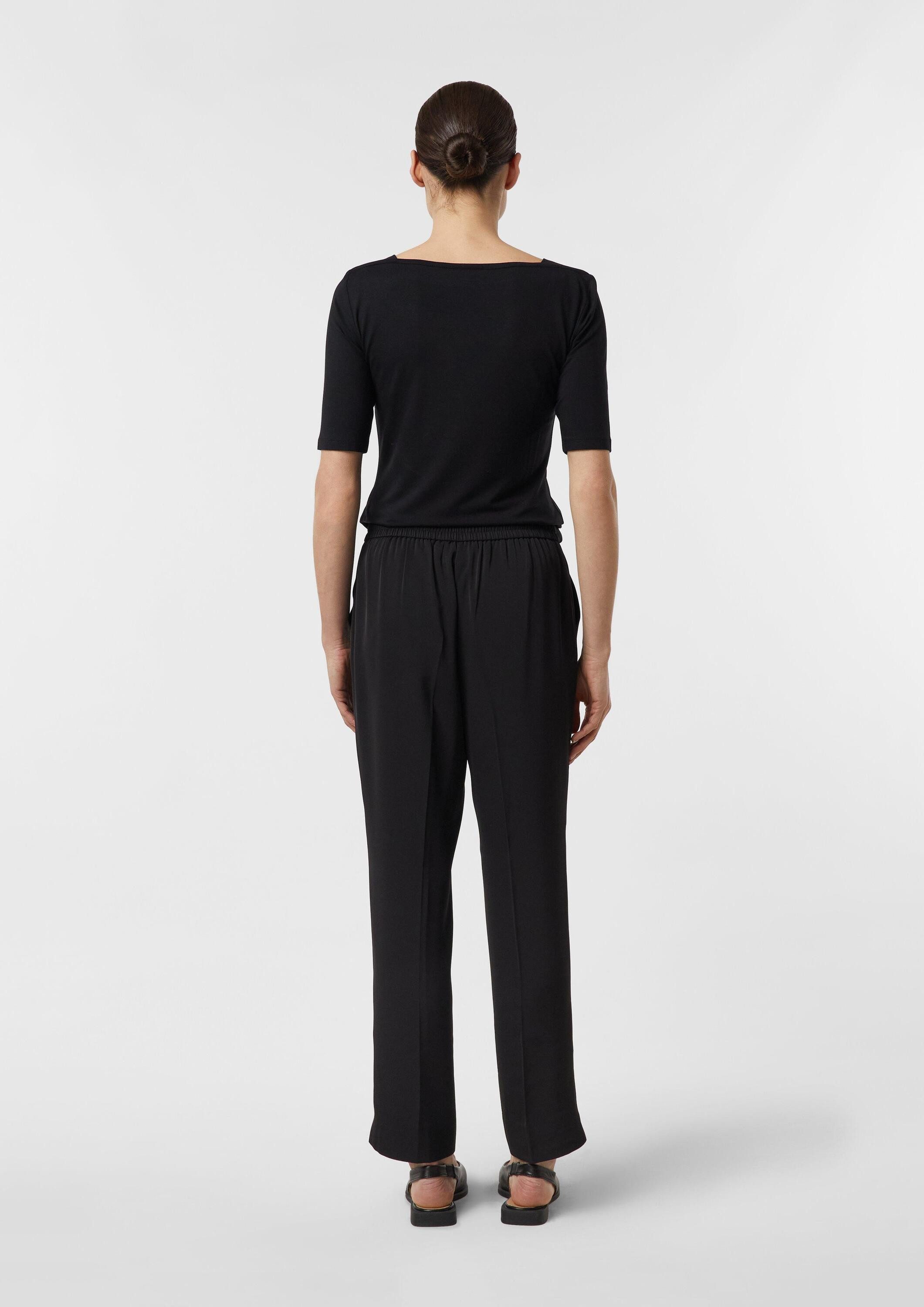 comma 7/8-Hose Hose Jogpants mit Elastikbund und Biesen-Detail