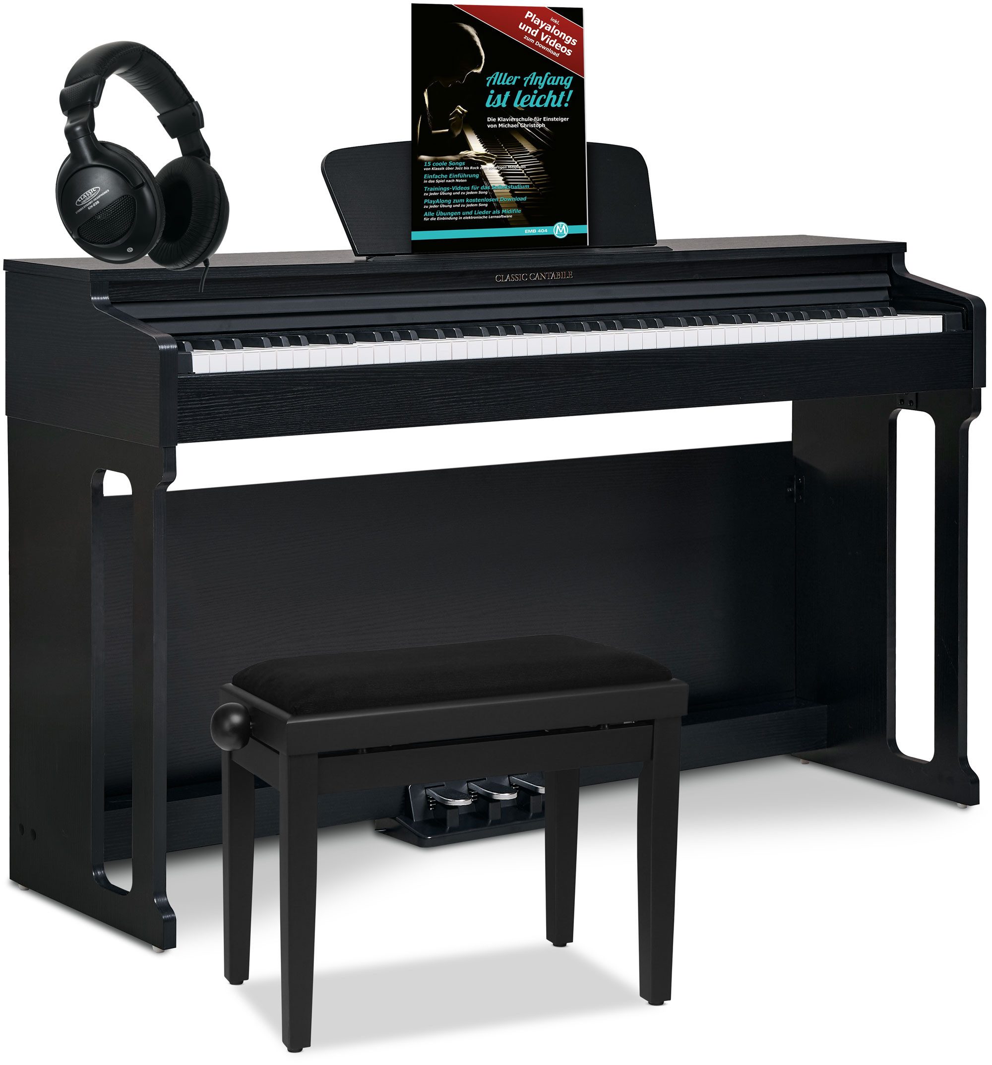 Digitalpiano DP-220 E-Piano Set - 88 gewichtete Tasten mit Hammermechanik