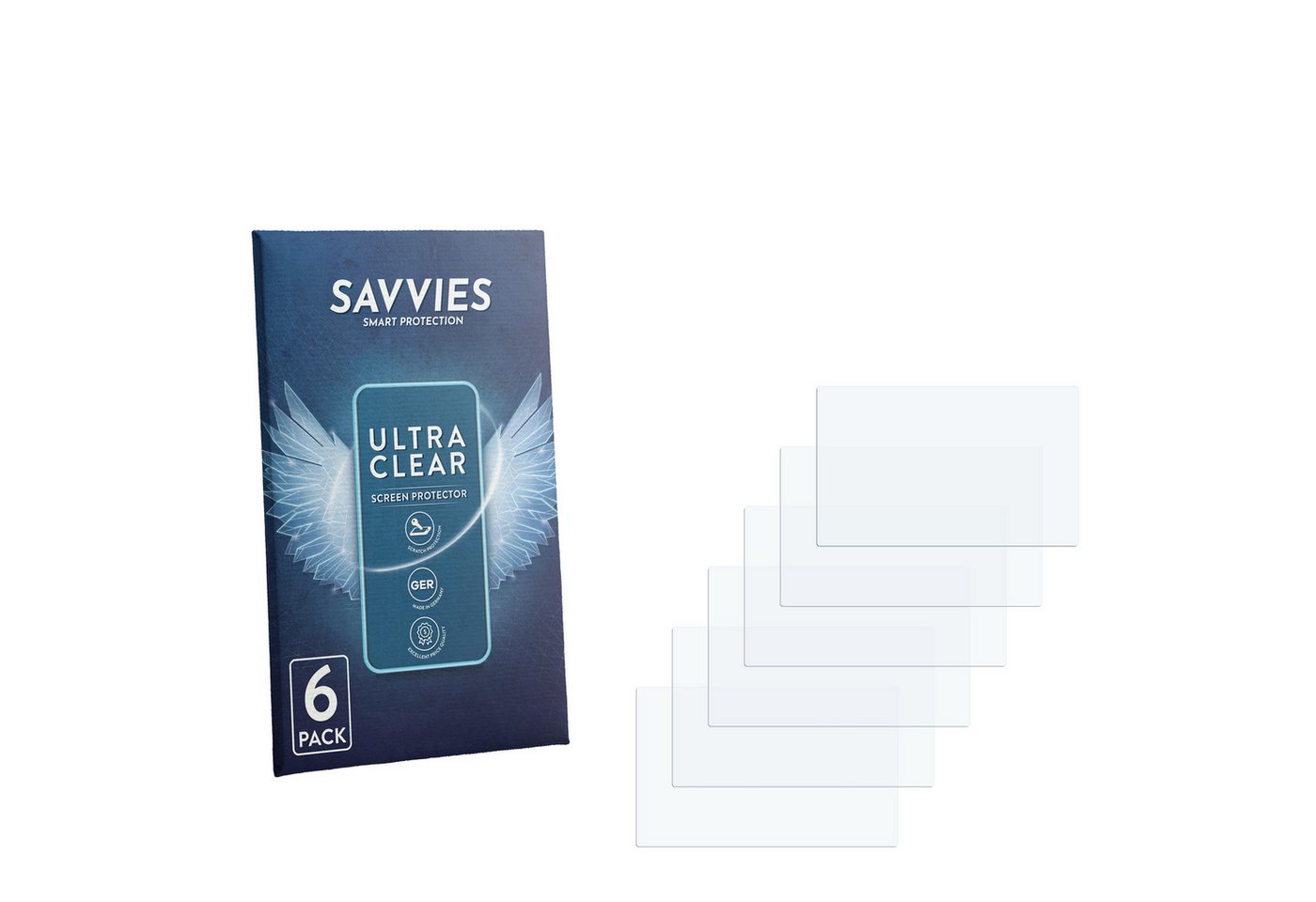 Savvies Displayschutzfolie Schutzfolie für Launch X431 PROS V5.0, 6 Stück, Displayschutz Schutz Folie Klar Transparent