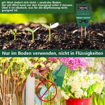 GelldG Bodenfeuchtesensor Bodentester, Boden-pH-Meter, für Pflanzenerde, Garten, Bauernhof