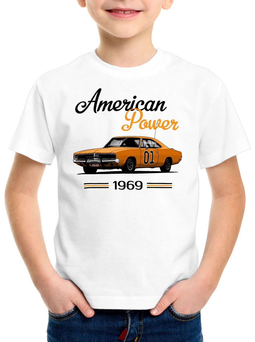 American general style3 lee car muscle Print-Shirt charger T-Shirt Kinder Power