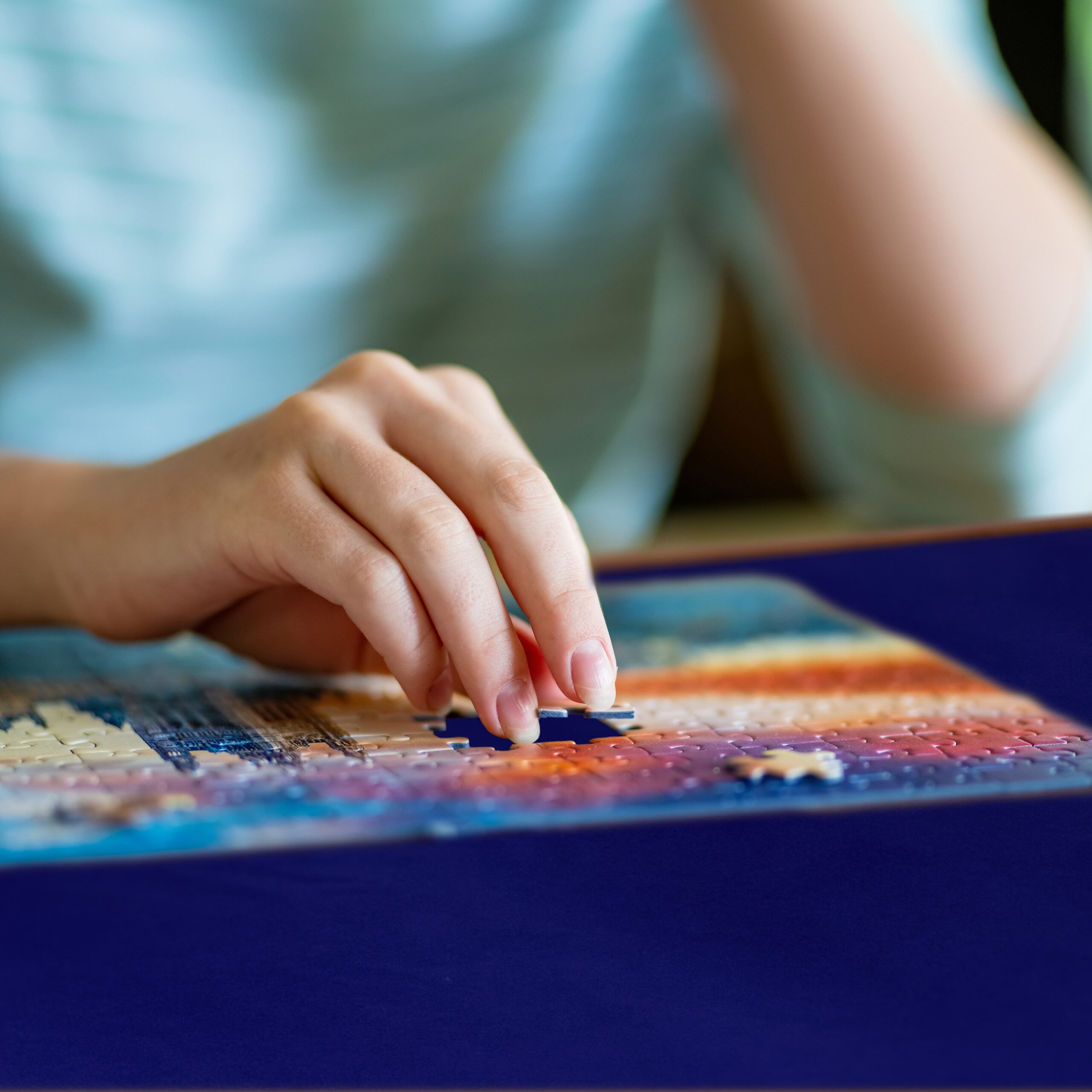 relaxdays Puzzleunterlage Puzzletisch mit 6 Schubladen, (1-tlg)