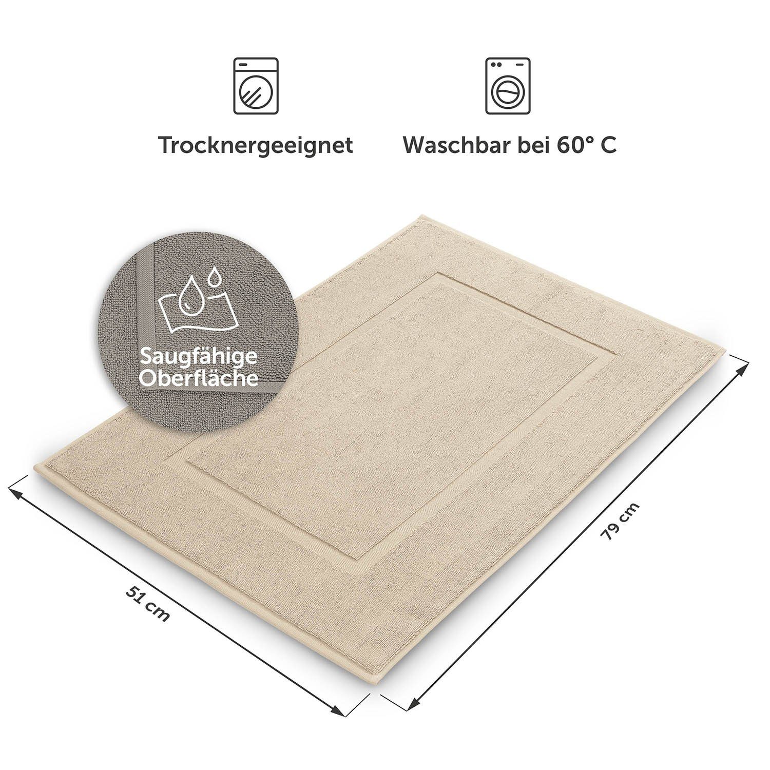 Blumtal Badematte Premium Badezimmerteppich Terry - schnell trocknend & str günstig online kaufen