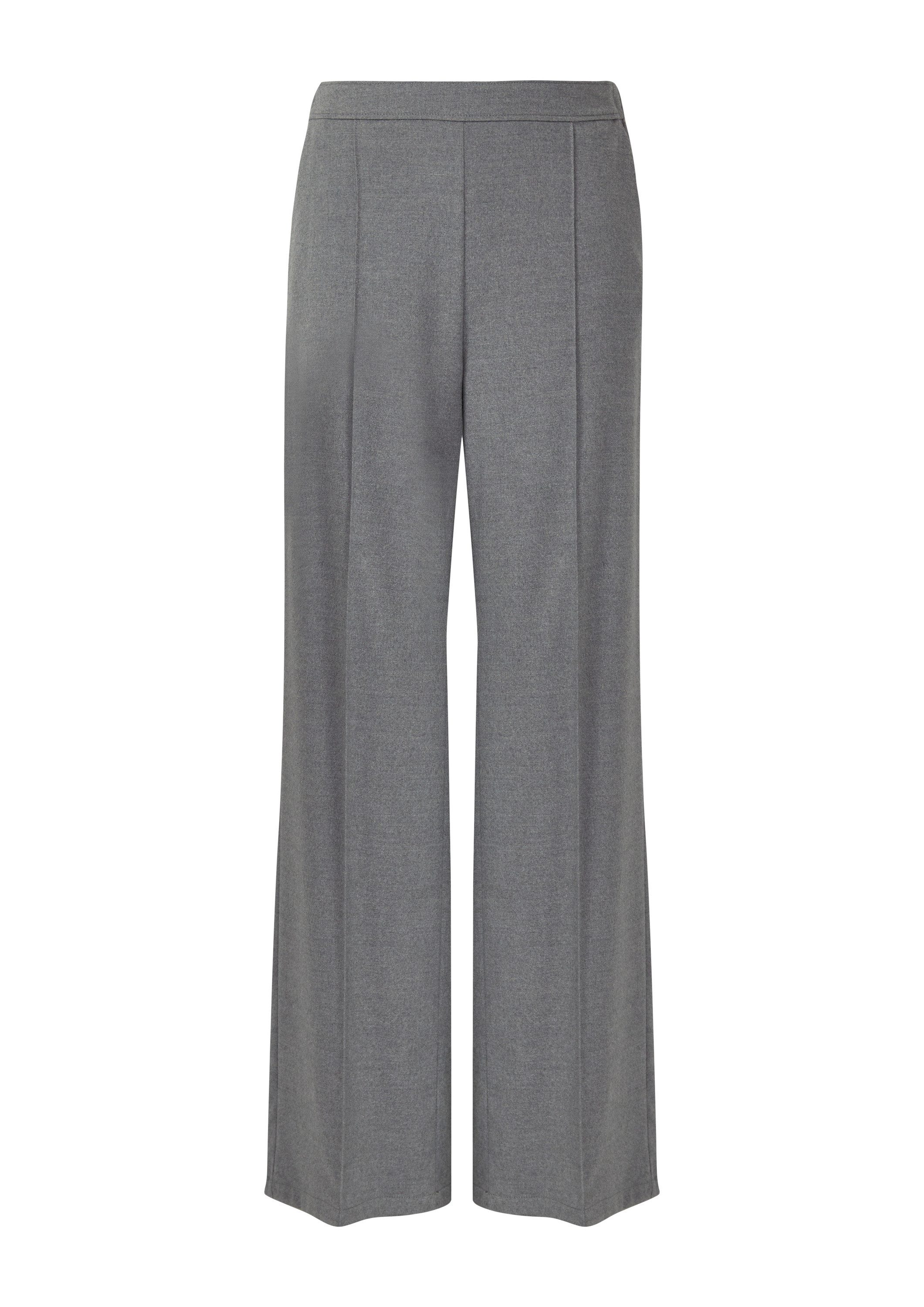 comma Chinos Hose Marlenehose aus weichem Flanell mit Elastikbund günstig online kaufen