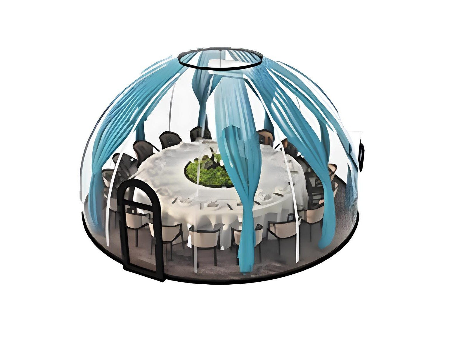 Xlmoebel Pavillon Eleganter Gartenpavillon für bis zu 24 Personen bei Events, (6,05 m Pavillon rund), Made in Europa