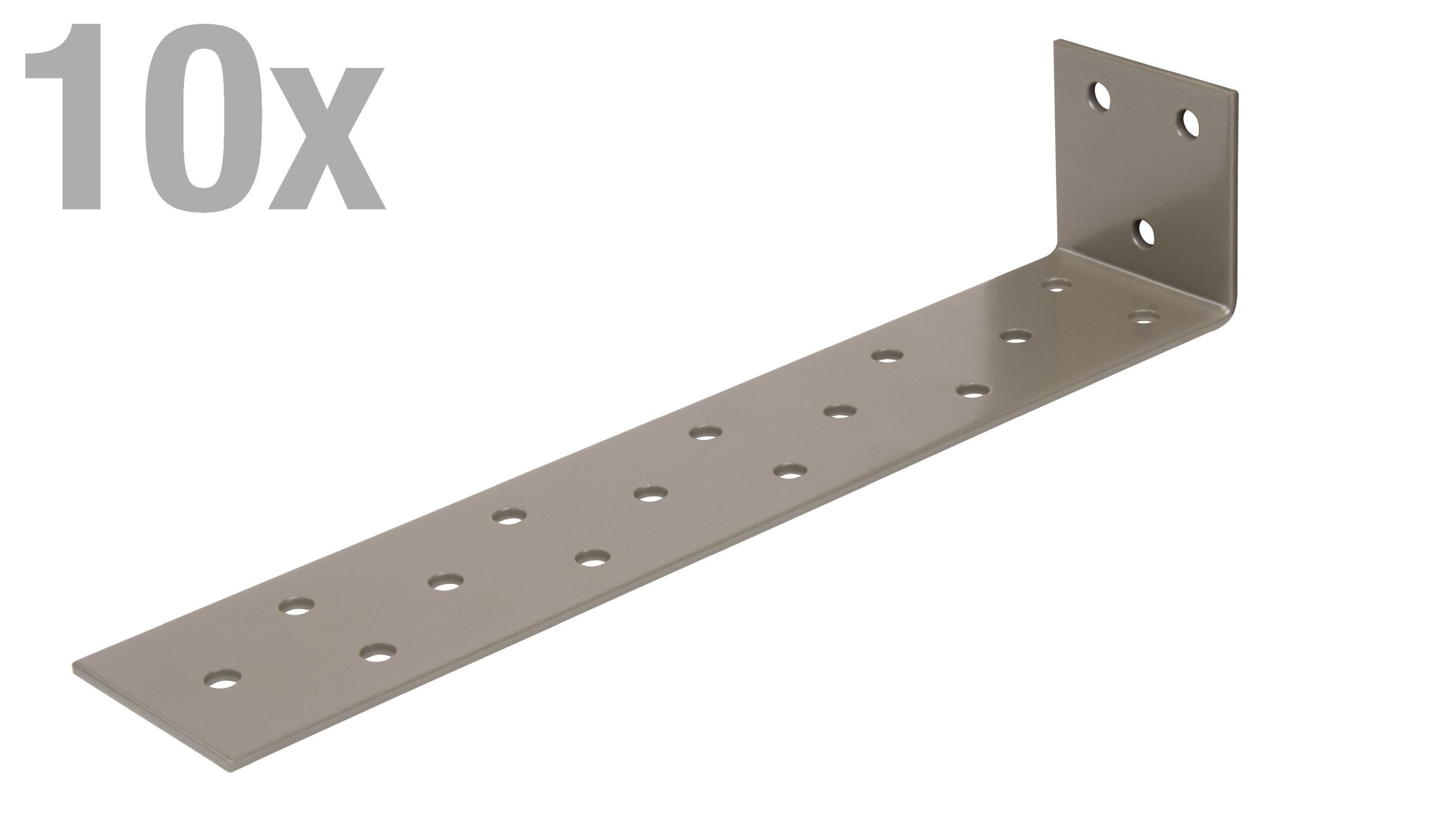 Alberts Winkelverbinder, 10x DURAVIS® Flachstahl-Betonanker Flachstahlanker Betonanker Stahlank