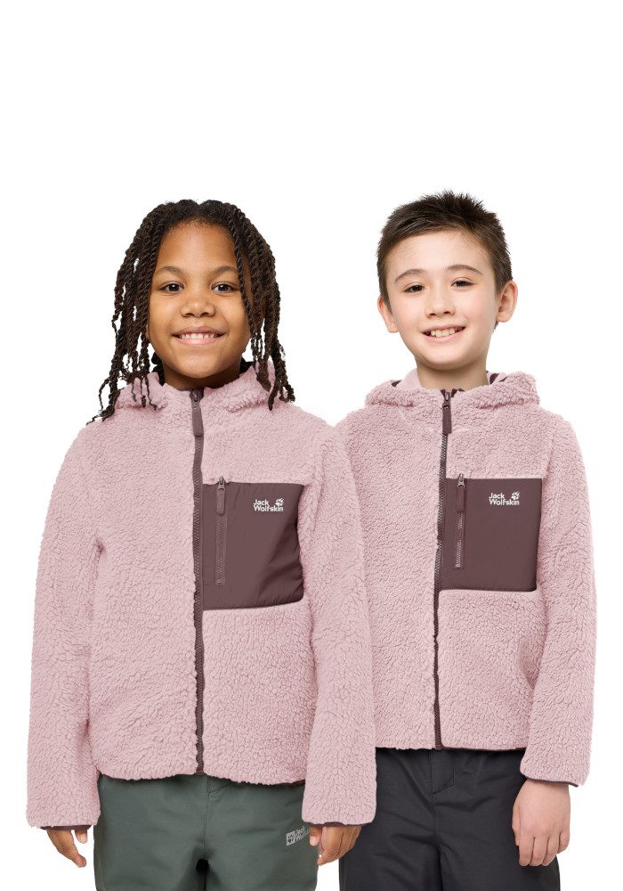 Jack Wolfskin Fleecejacke ICE CURL HOOD JACKET K mit Kapuze, aus Polyester-Fleece, in normaler Schnittform