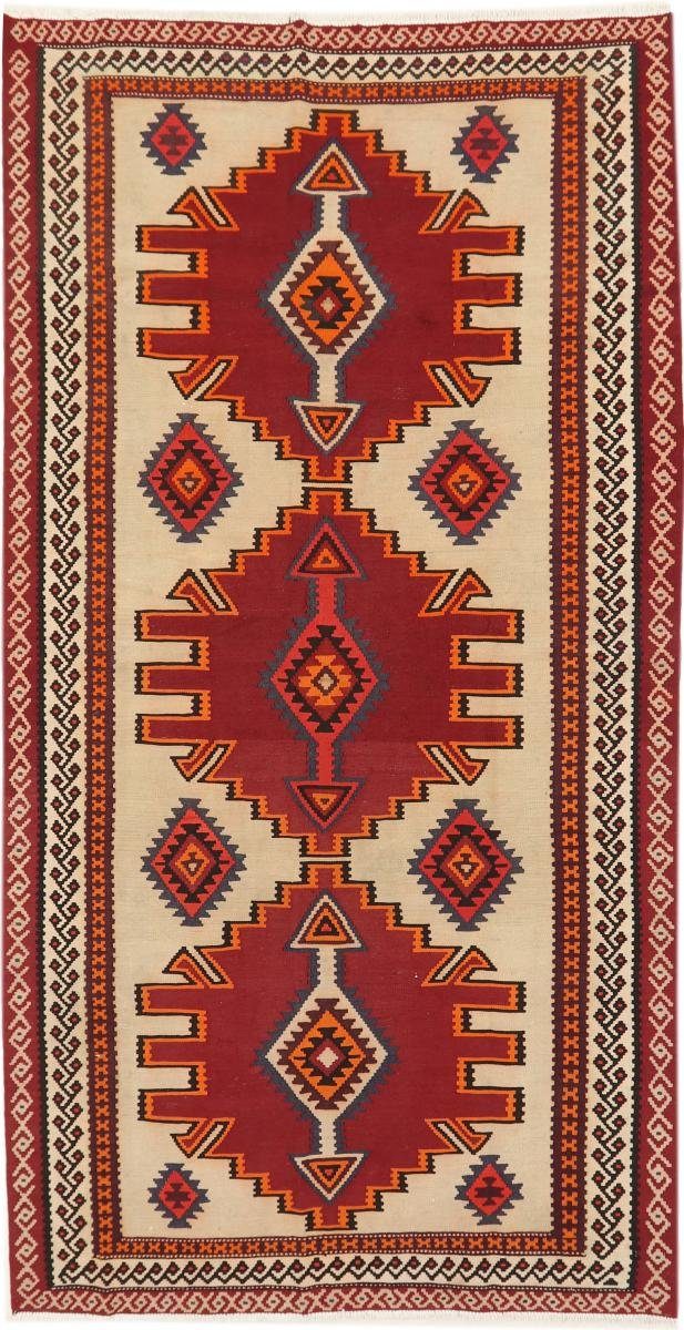 Orientteppich Kelim Fars Azerbaijan Antik 162x321 Handgewebter Orientteppich, Nain Trading, rechteckig, Höhe: 4 mm