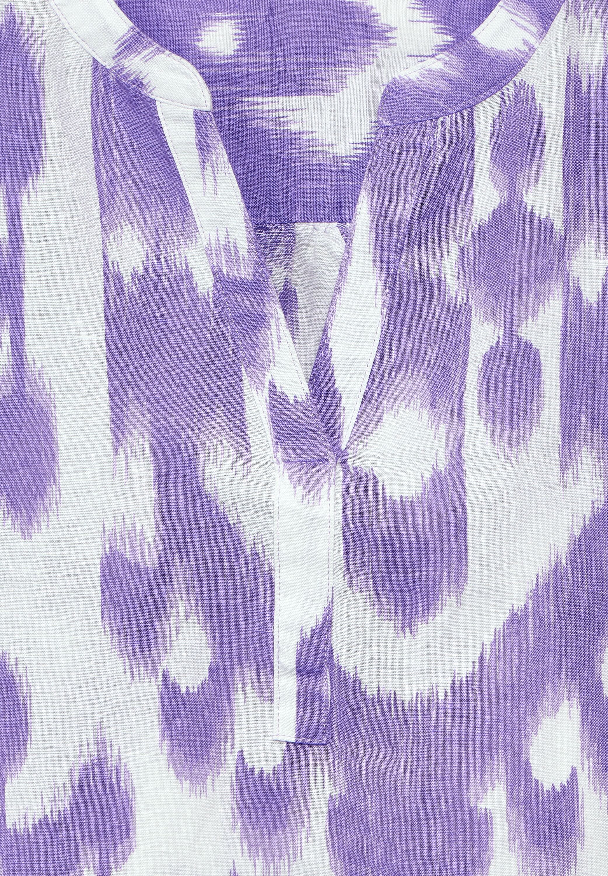 STREET ONE Klassische Bluse mit geschlitztem Rundhalsausschnitt