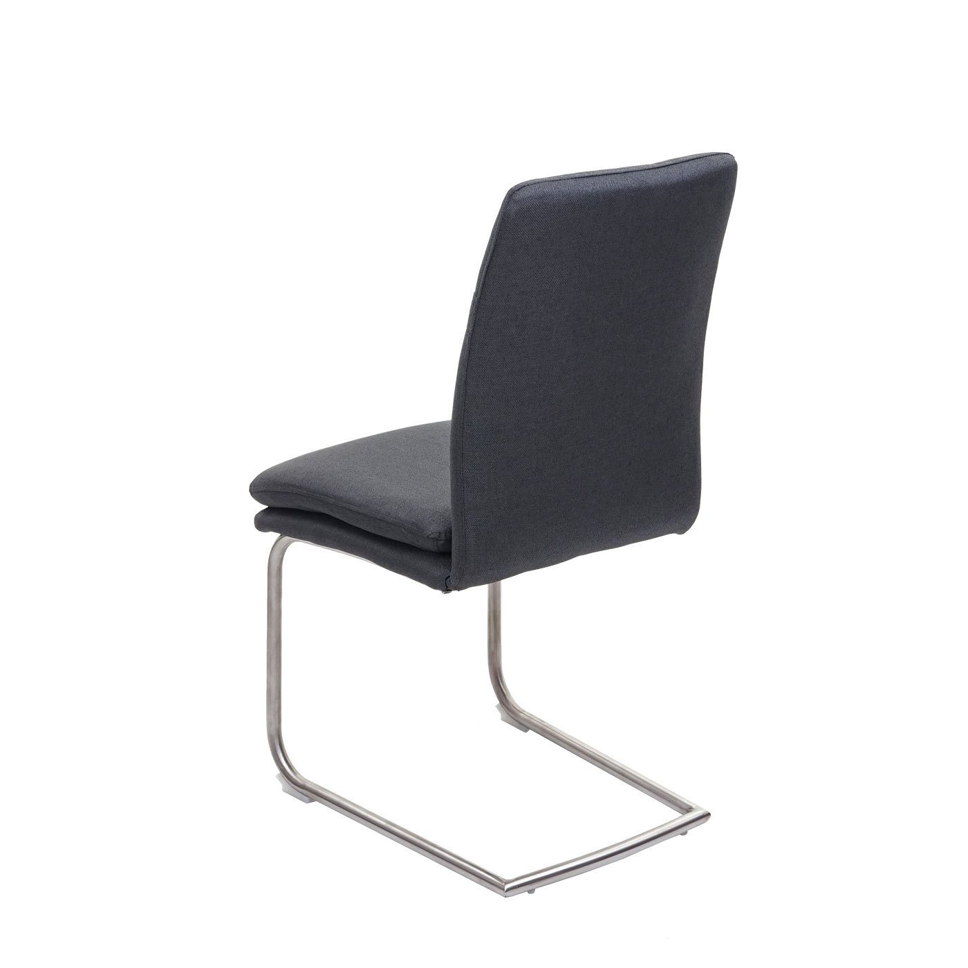 1 Tisch, Stühle, 4 MCW-H70-B, 1 Stabiles MCW Bequeme Gestell 5-tlg., Essgruppe (Set, Bank), dunkelgrau Formgebung,