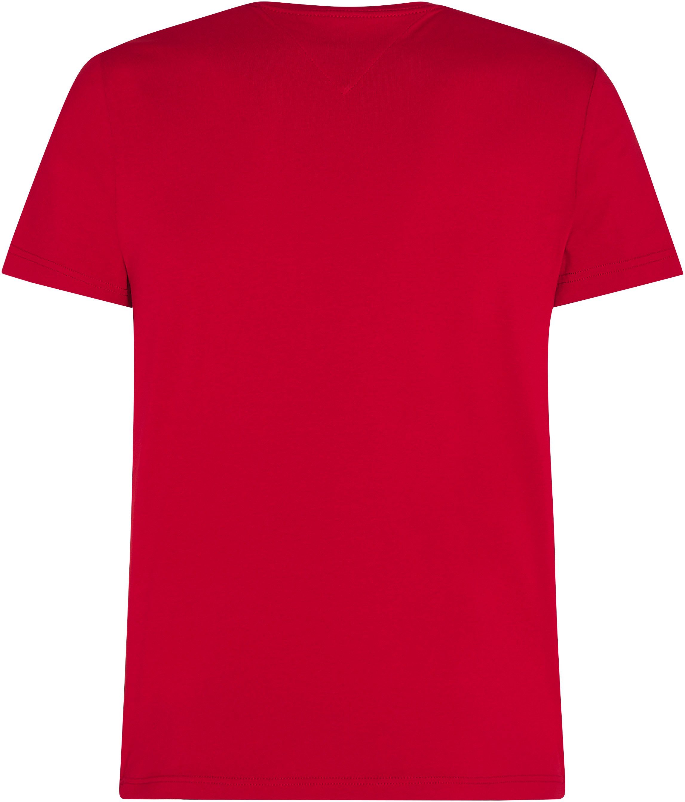 STRETCH T-Shirt FIT Arizona TEE Hilfiger SLIM Red Tommy